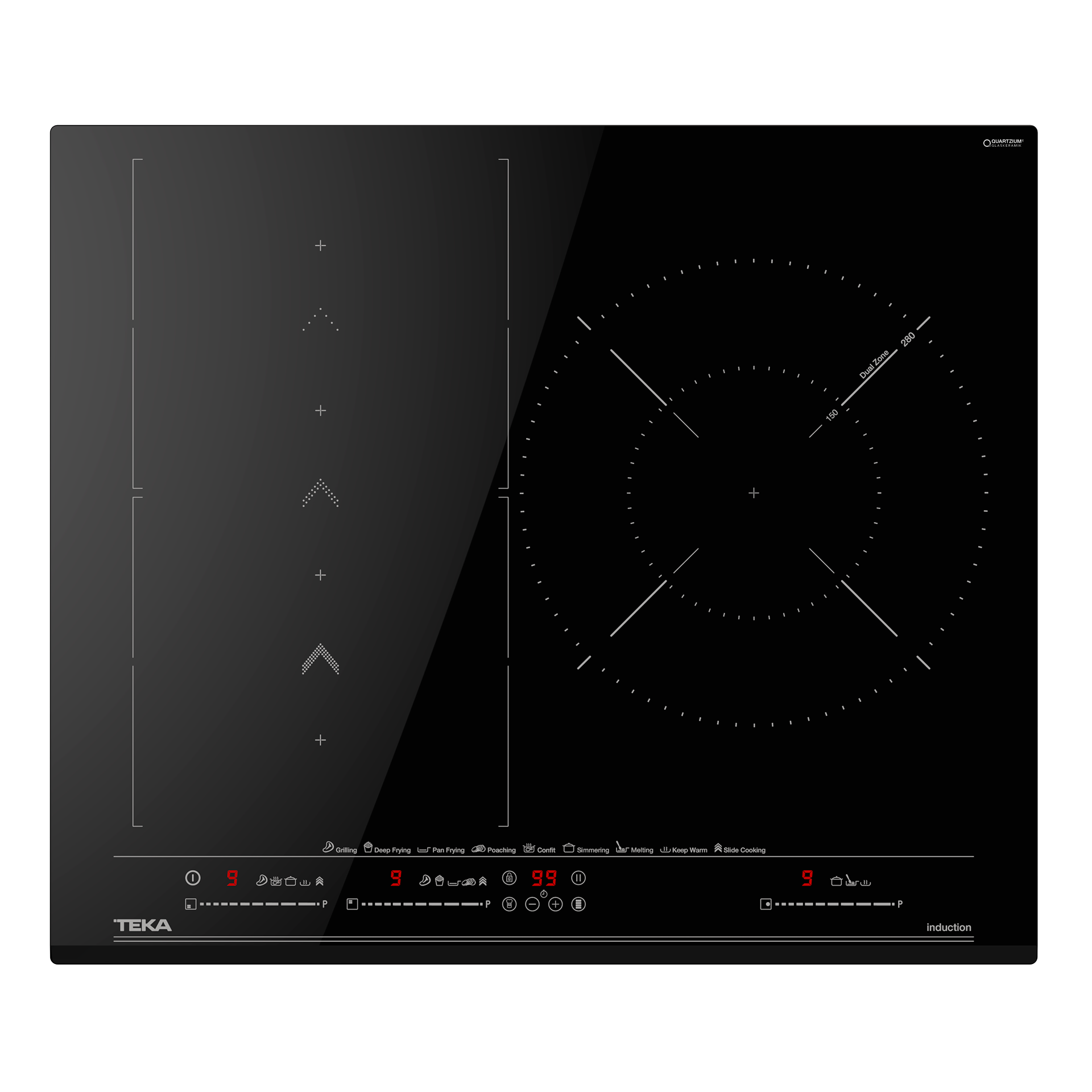 Placa de inducción Flex IZS 67620 MST de 60 cm con SlideCooking y 3 zonas de cocinado