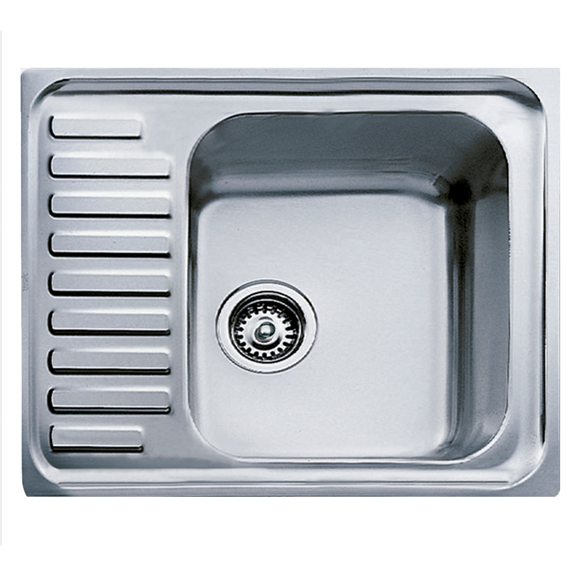 Fregadero encastrado y reversible Classic 1B ½D 650 con cubeta de 41 cm y escurridor (1)