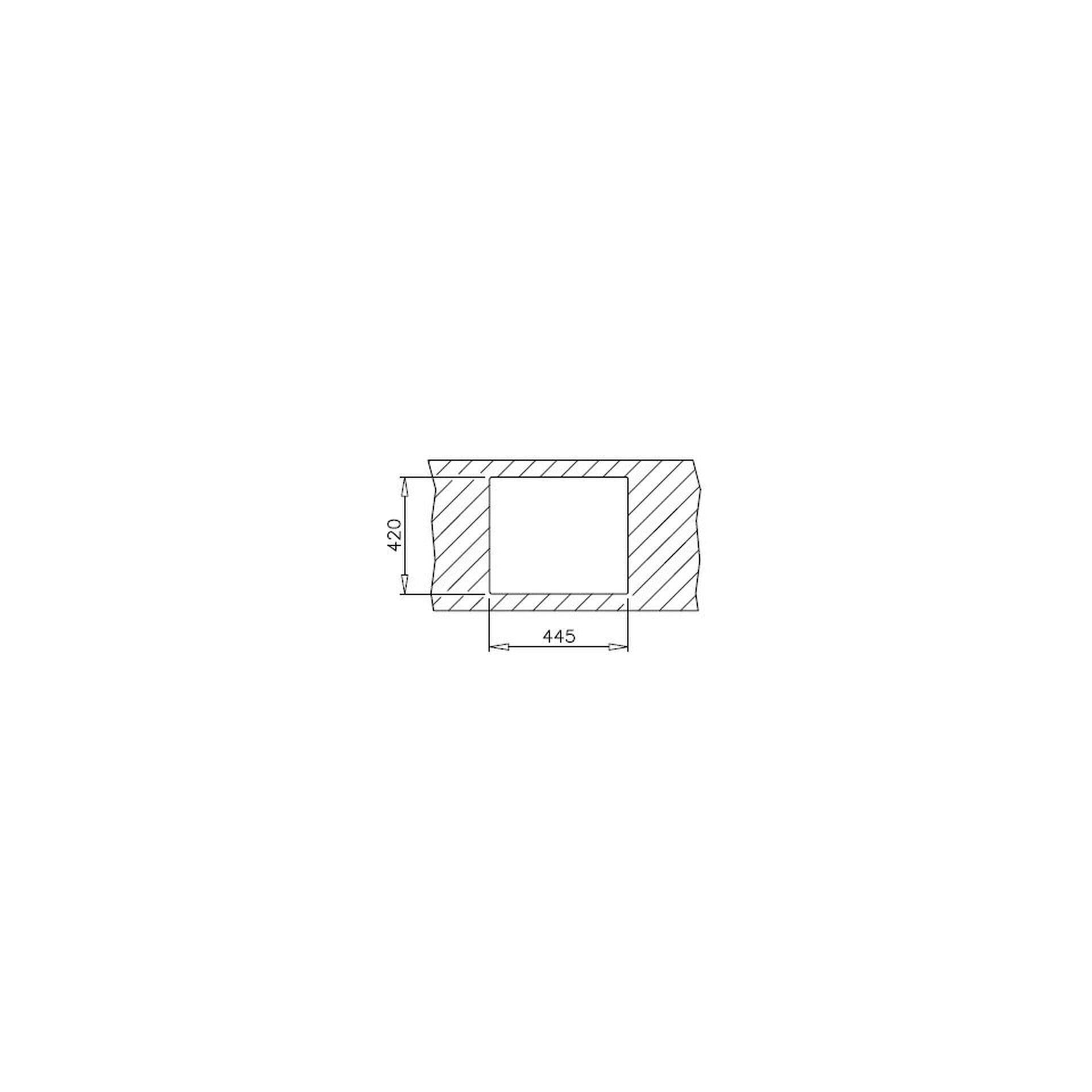 Fregadero encastrado E-50 1C con una cubeta (2)