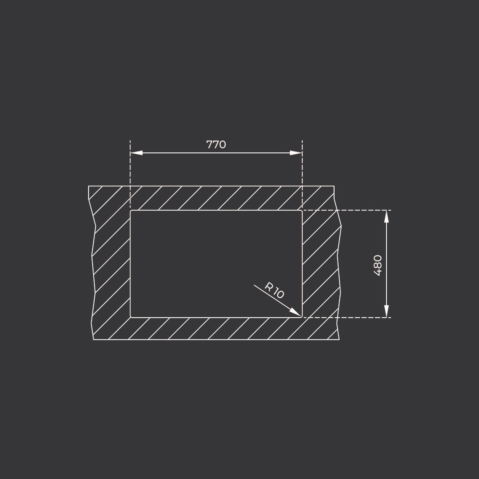 Fregadero Basico 79 2C encastrado de acero inoxidable de 50 cm (3)