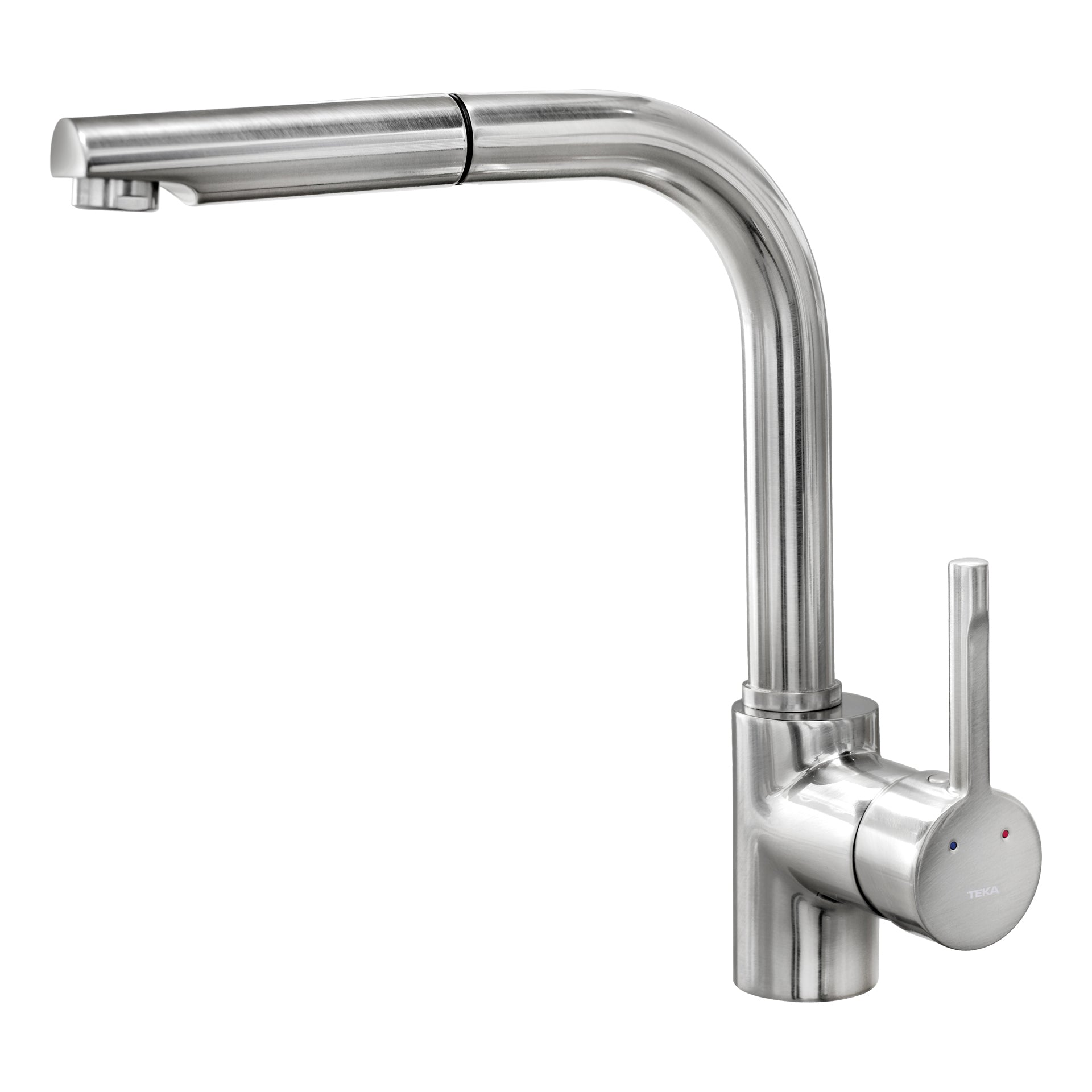 Grifo de cocina monomando ARK 938 inox con caño alto extraíble de gran resistencia