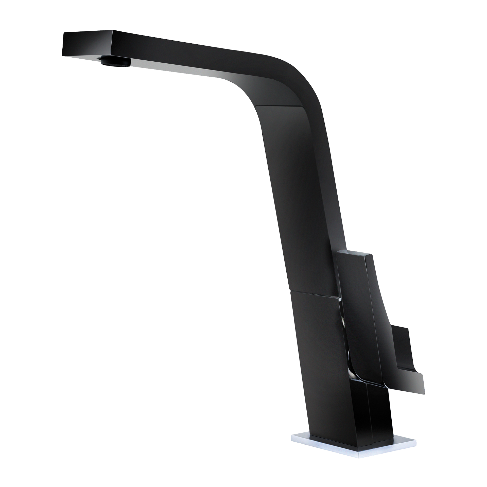 Grifo de cocina monomando IC 915 negro con caño alto plano