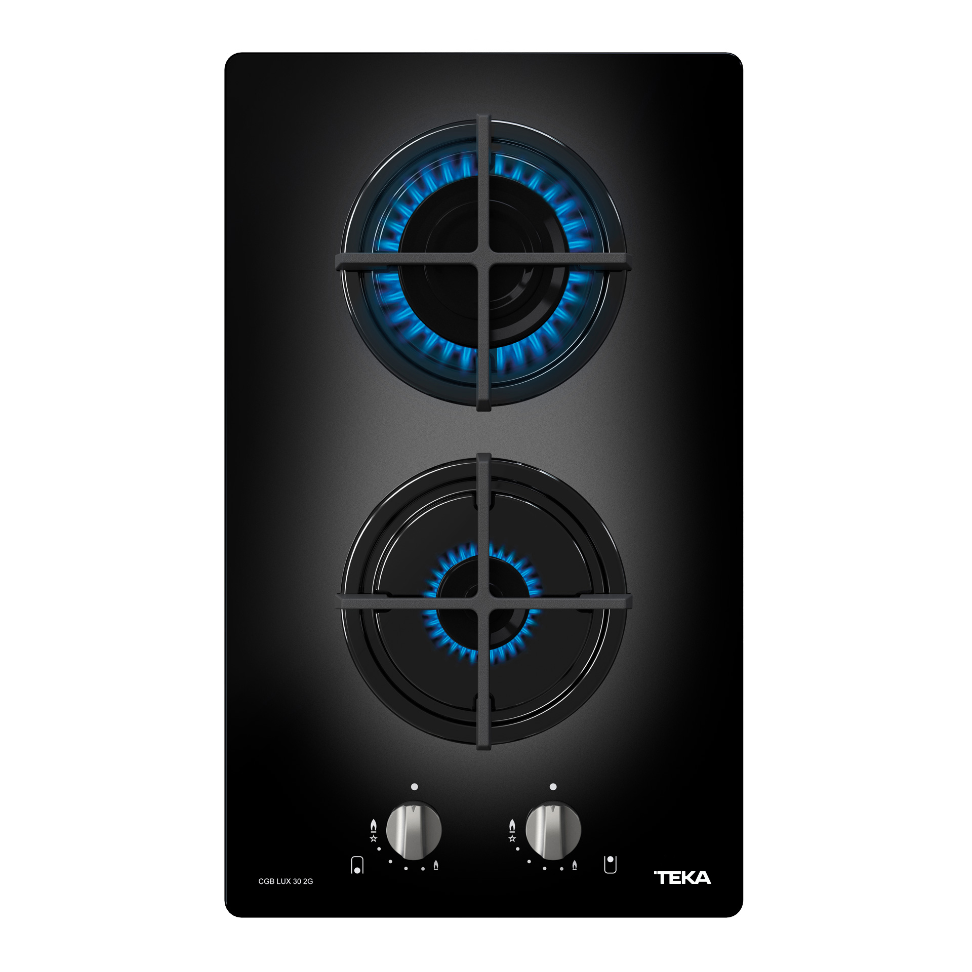 Placa Modular CGB LUX 2G AL CI de 30 cm con dos quemadores de gas butano