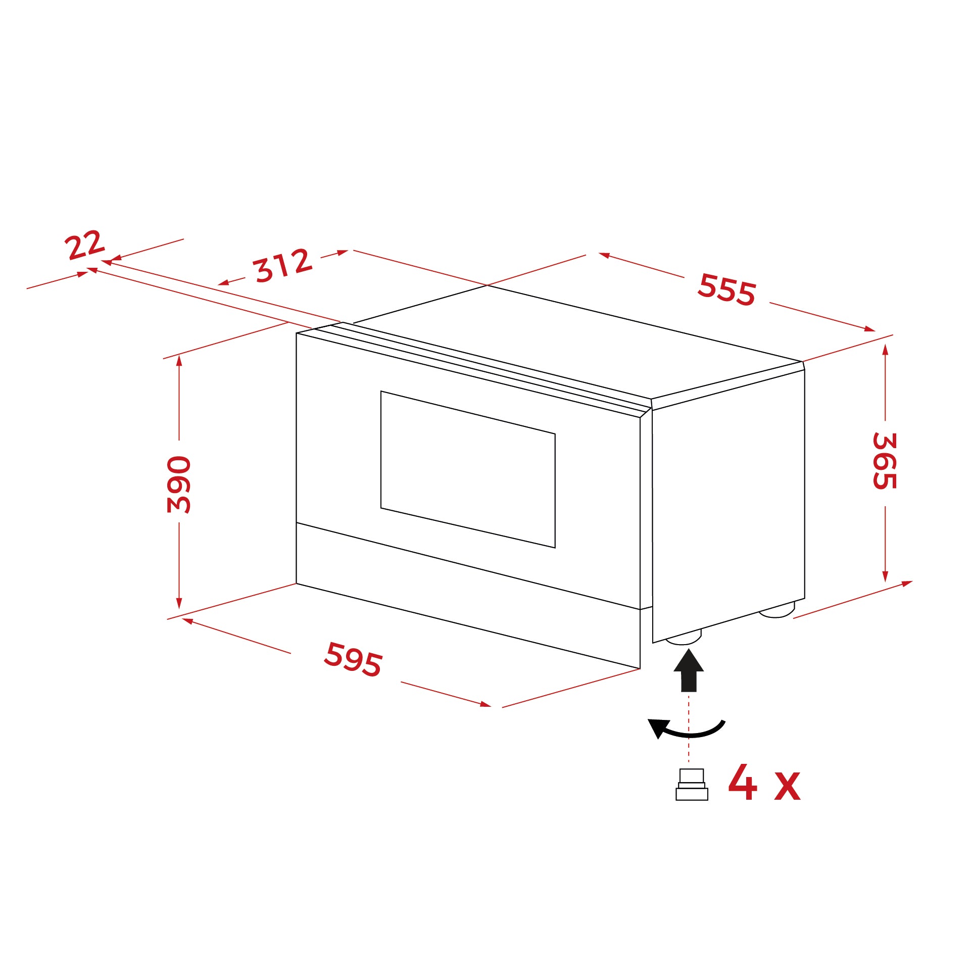Microondas de integración ML 822 BIS L con base cerámica y Grill abatible, apertura izquierda (5)