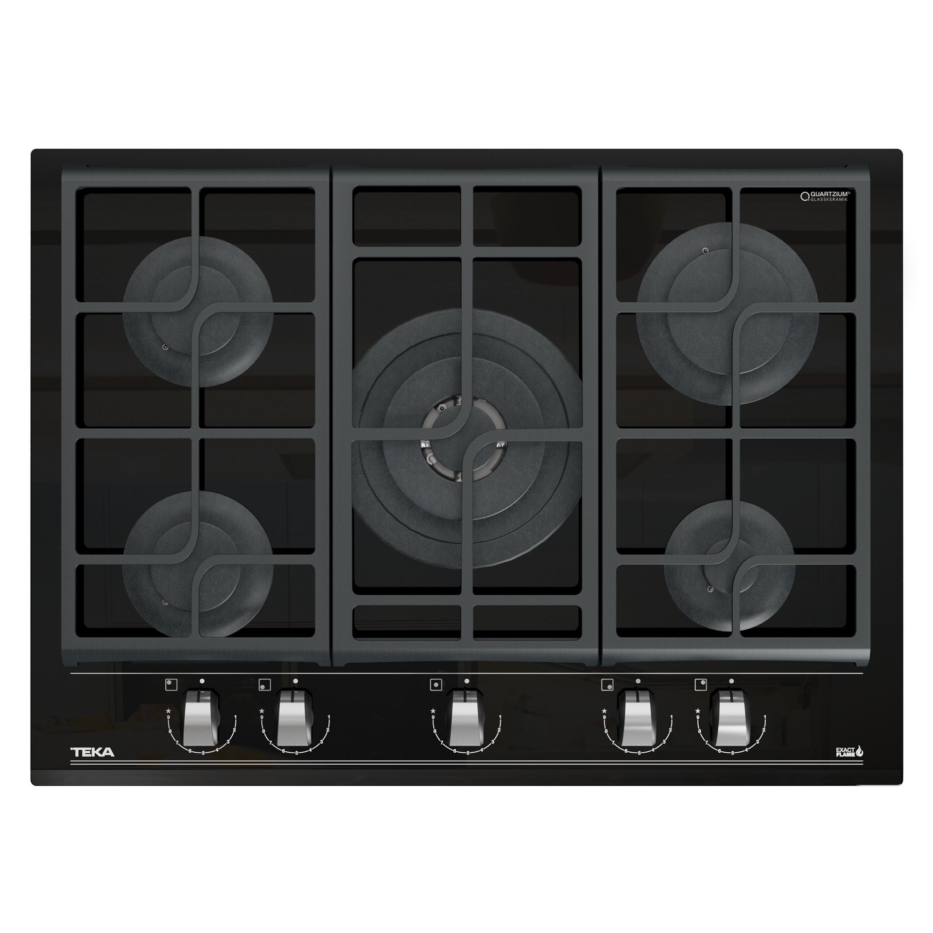 Placa Cristal Gas GZC 75330 XBN de 70 cm con función ExactFlame de gas natural (1)