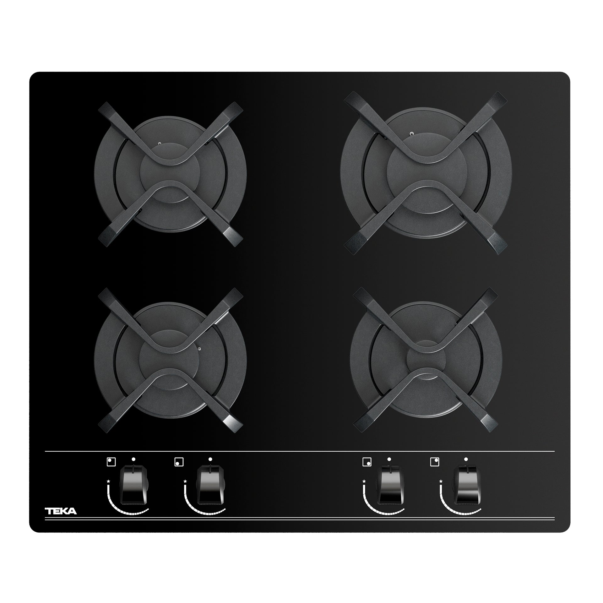 Placa Cristal Gas GBC 64000 de 60 cm con mandos frontales ergonómicos de gas natural (1)