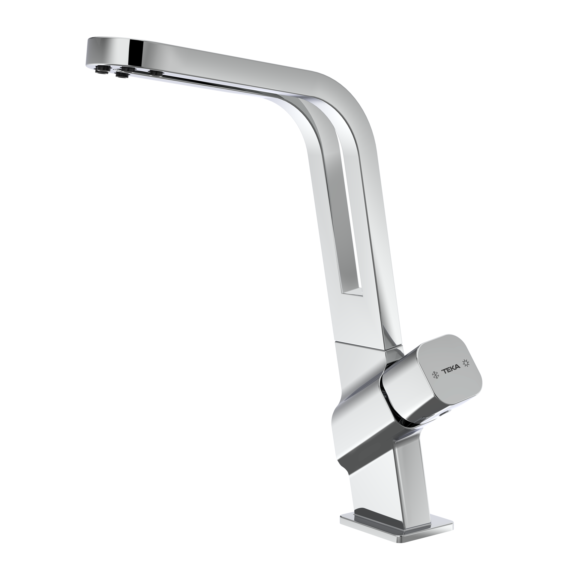 Grifo de cocina monomando ICO 915 con caño abierto y giratorio con 5 aireadores