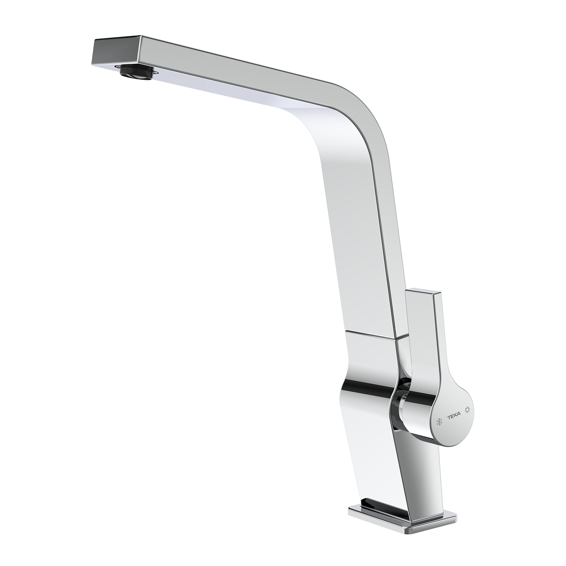 Grifo monomando ICC 915 con caño giratorio y superficie resistente