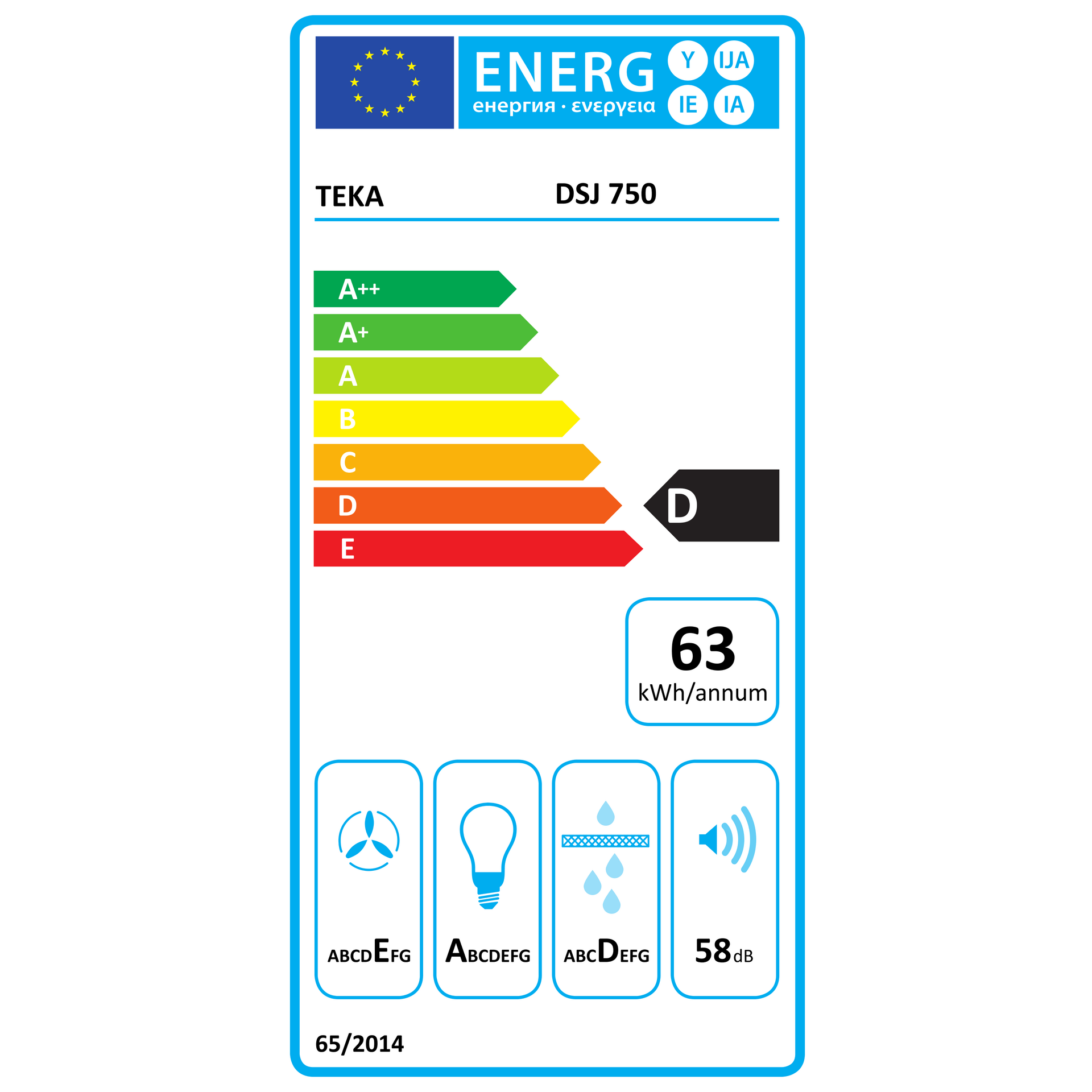Campana decorativa DSJ 750 de 70 cm con 3 velocidades (2)