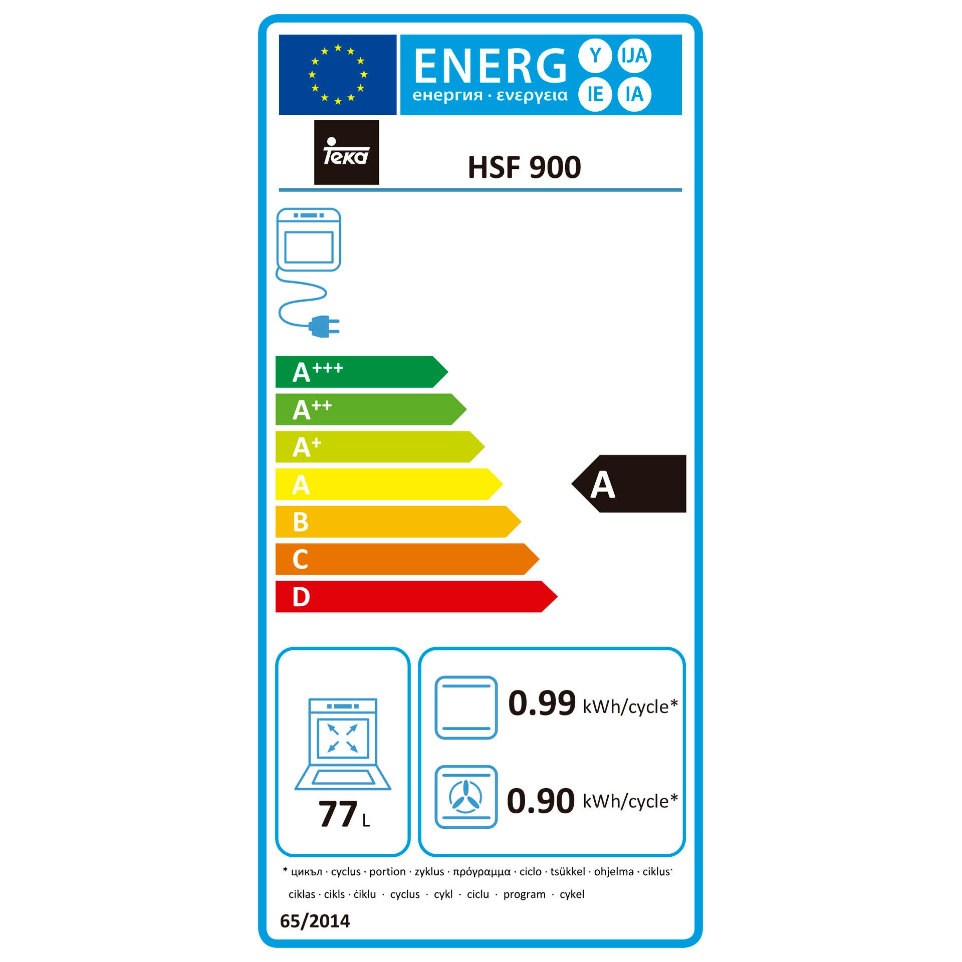 Horno multifunción HSF 900 de 90 cm y 77L (3)