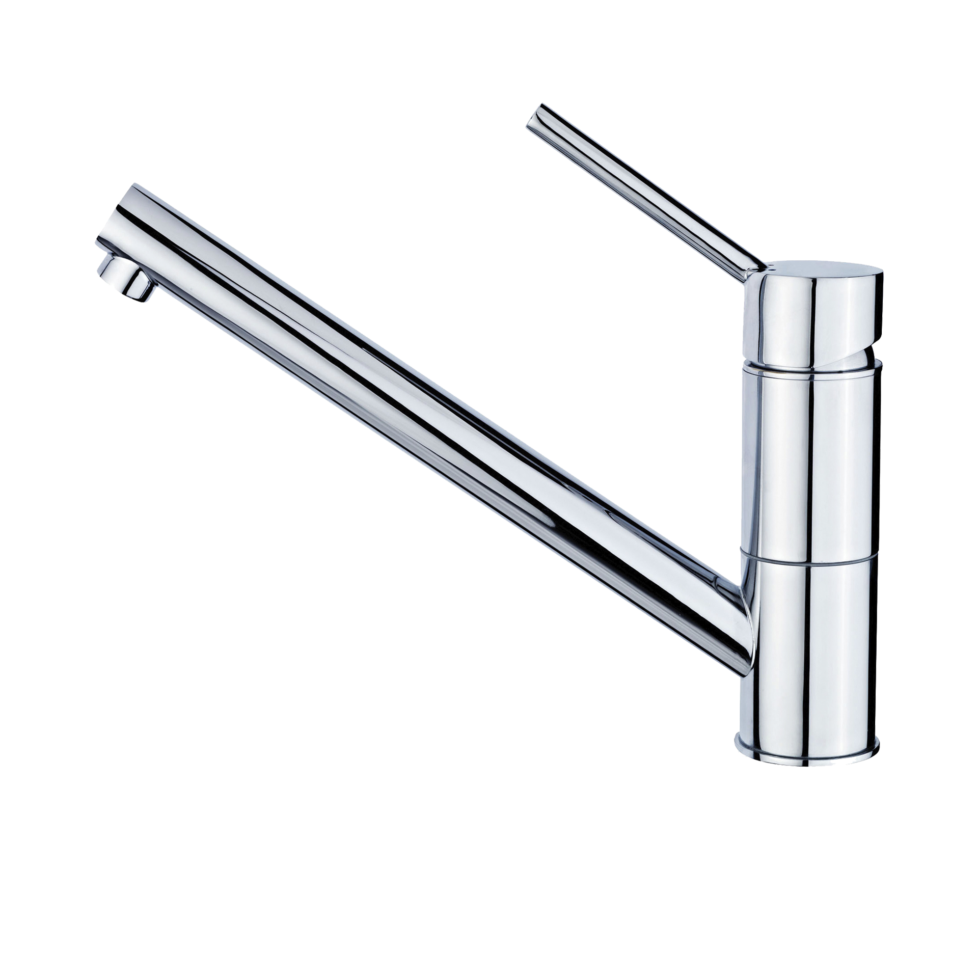 Grifo de cocina monomando AUK 913 con caño bajo giratorio y aireador anti-calcáreo