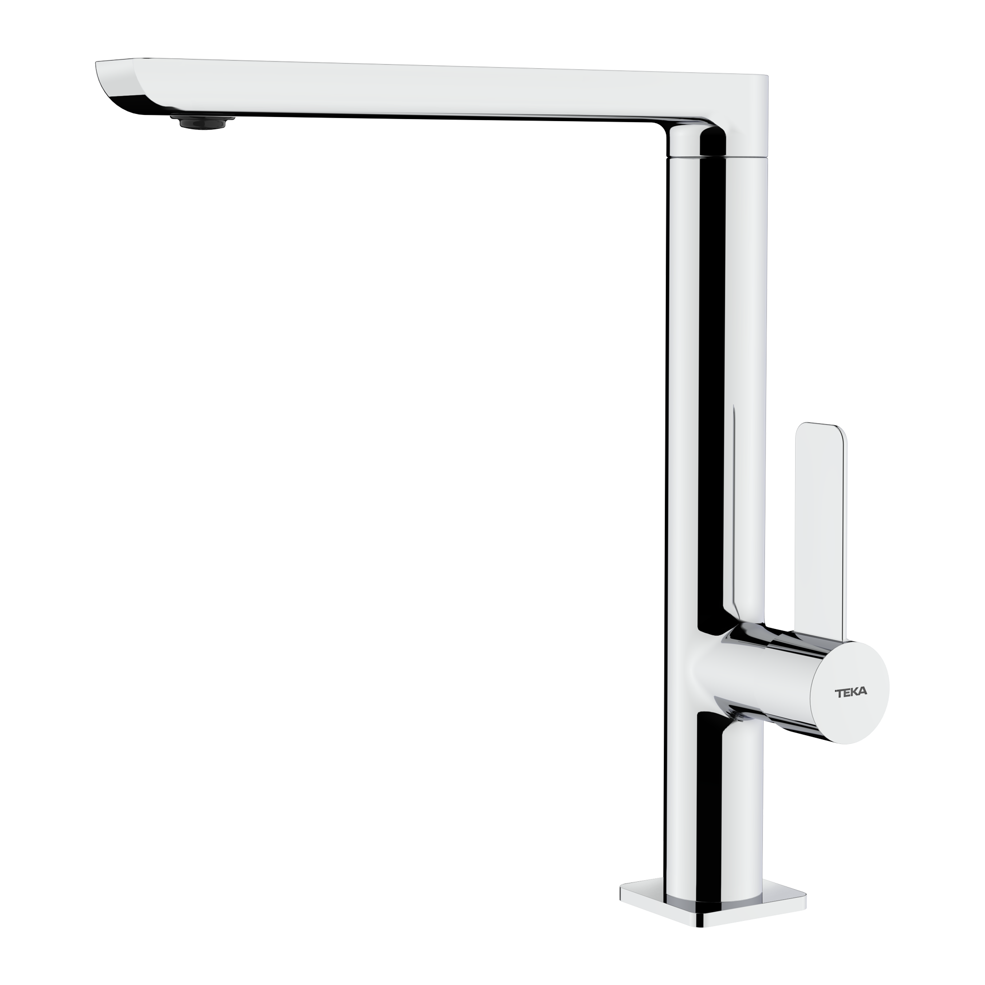 Grifo de cocina minimalista monomando FO 915 de caño alto giratorio en acabado cromado