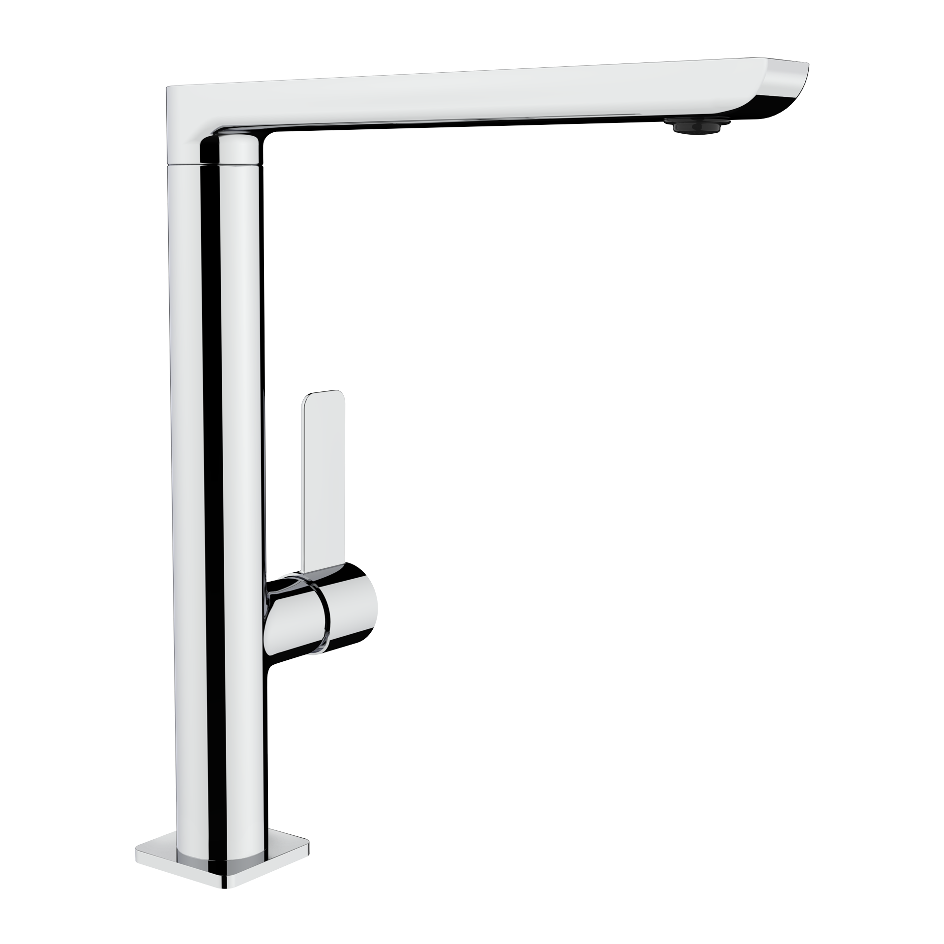 Grifo de cocina minimalista monomando FO 915 de caño alto giratorio en acabado cromado (1)