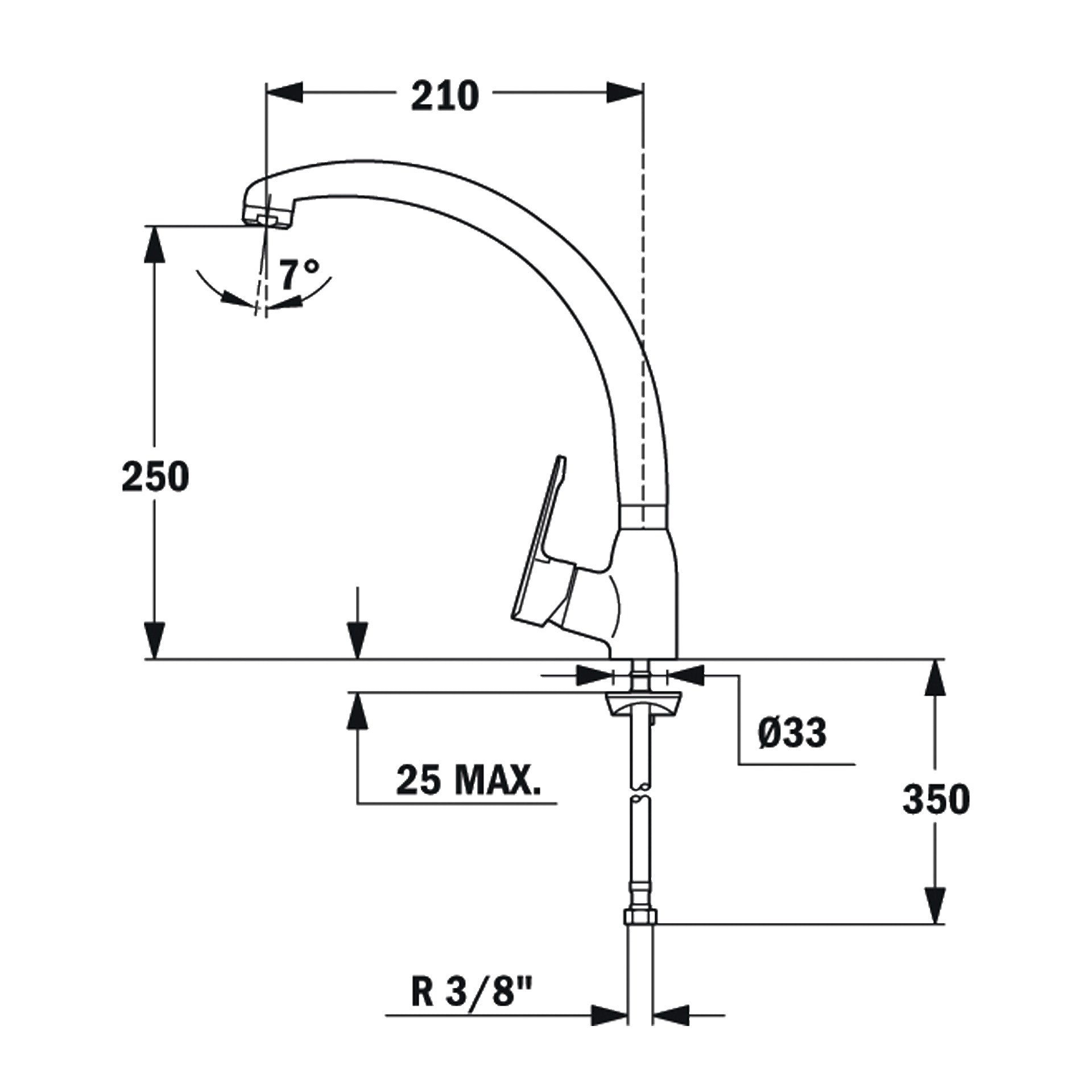 Grifo de cocina monomando MN con caño alto giratorio y aireador anti-calcáreo (1)