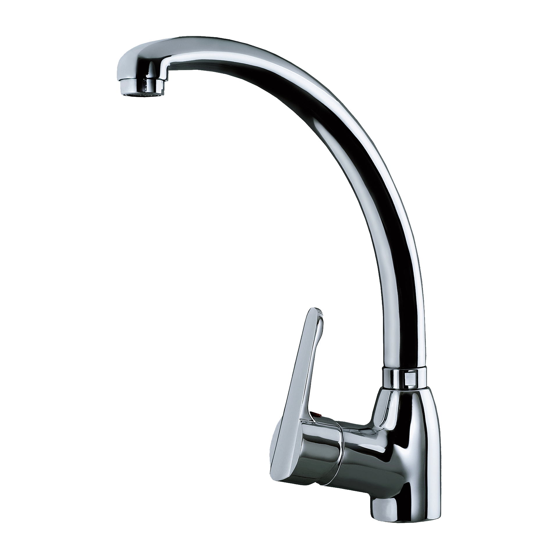 Grifo de cocina monomando MN con caño alto giratorio y aireador anti-calcáreo