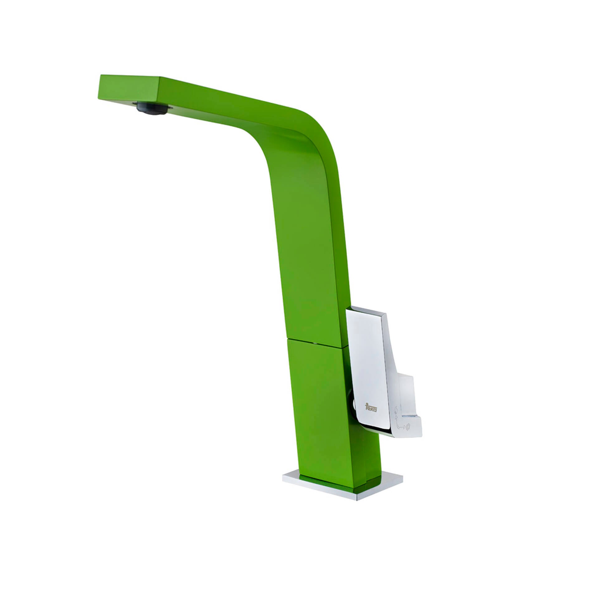 Grifo de cocina monomando IC 915 con caño alto plano en color verde