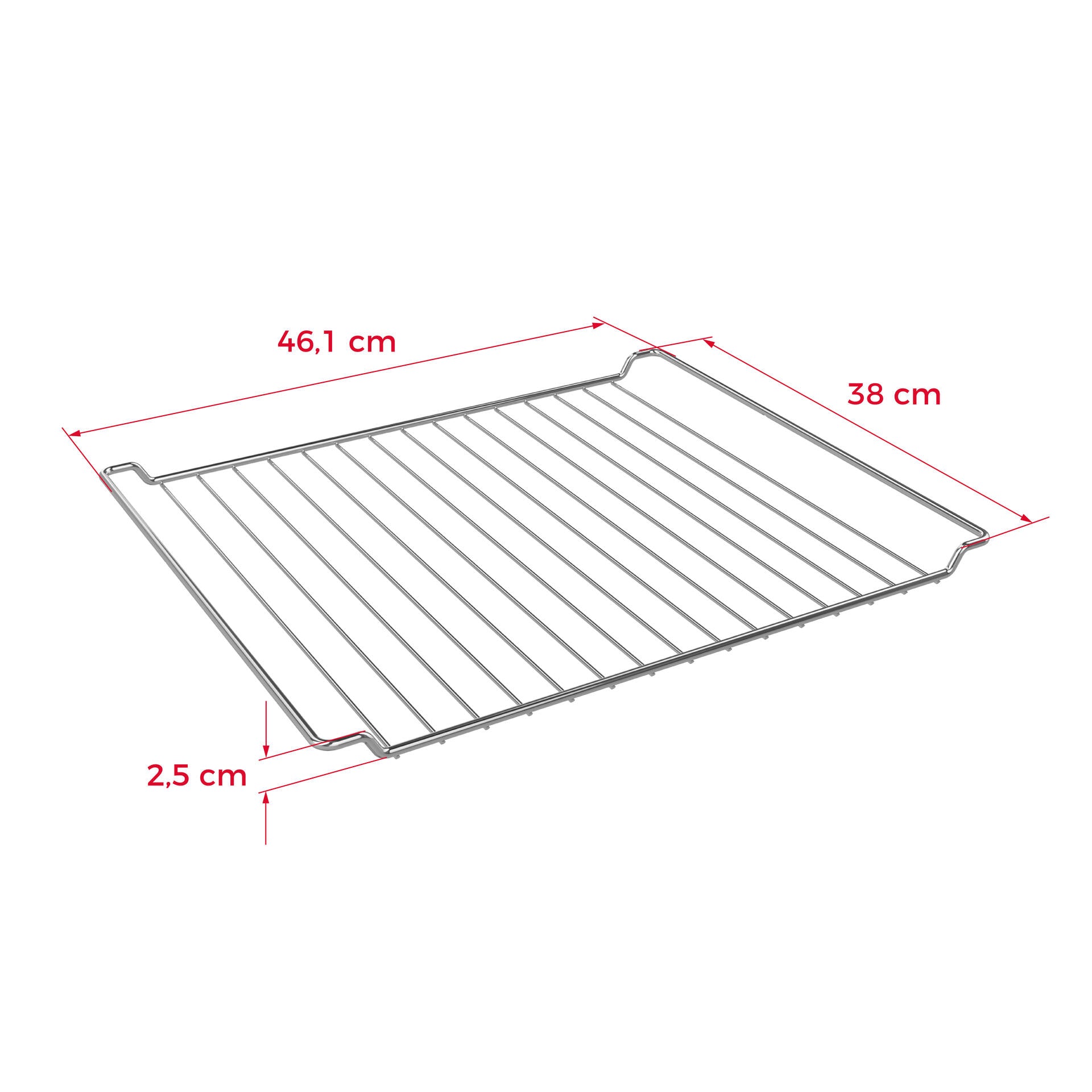 Rejilla de acero inoxidable para hornos estándar de 60cm (2)