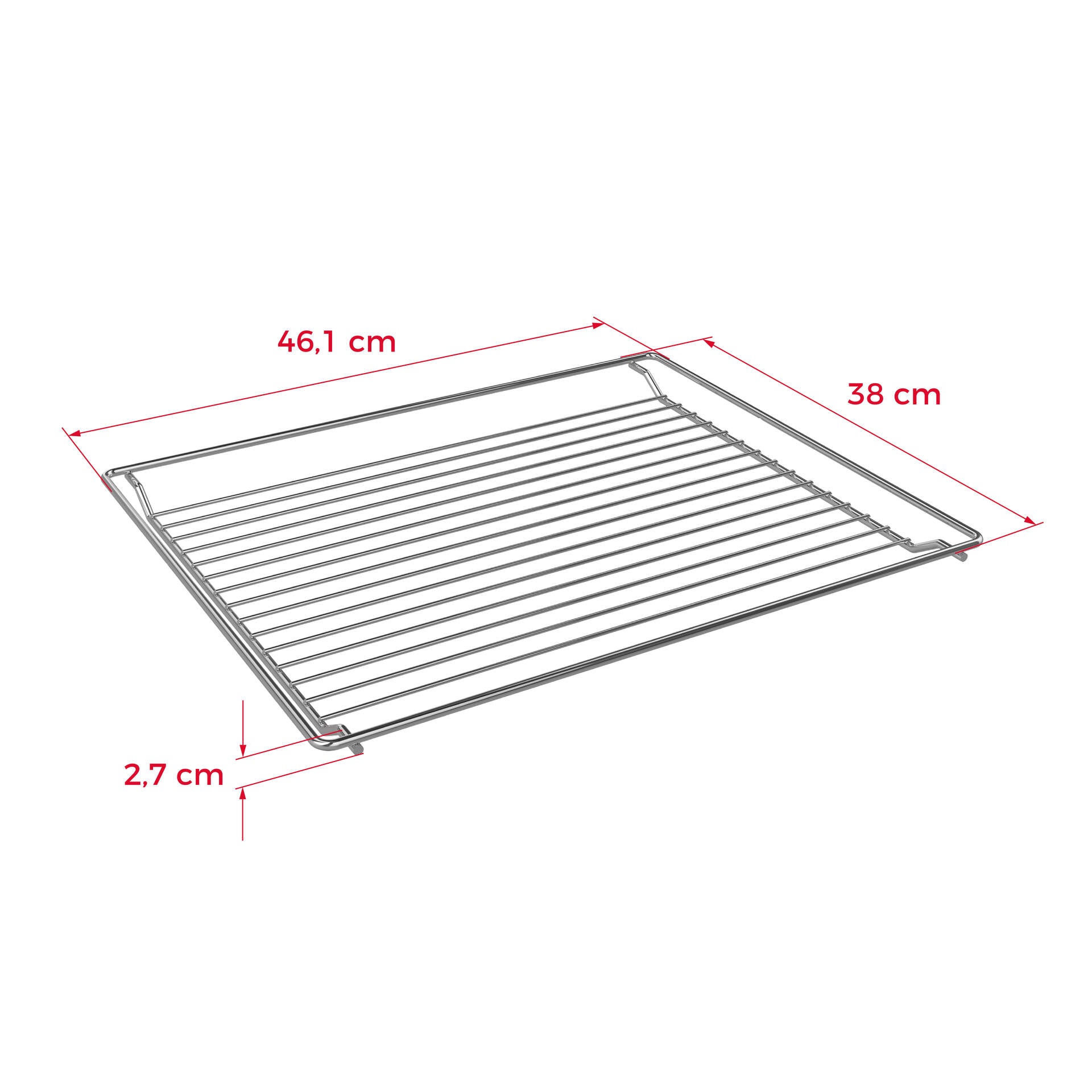 Rejilla reforzada de acero inoxidable para hornos estándar de 60cm (2)