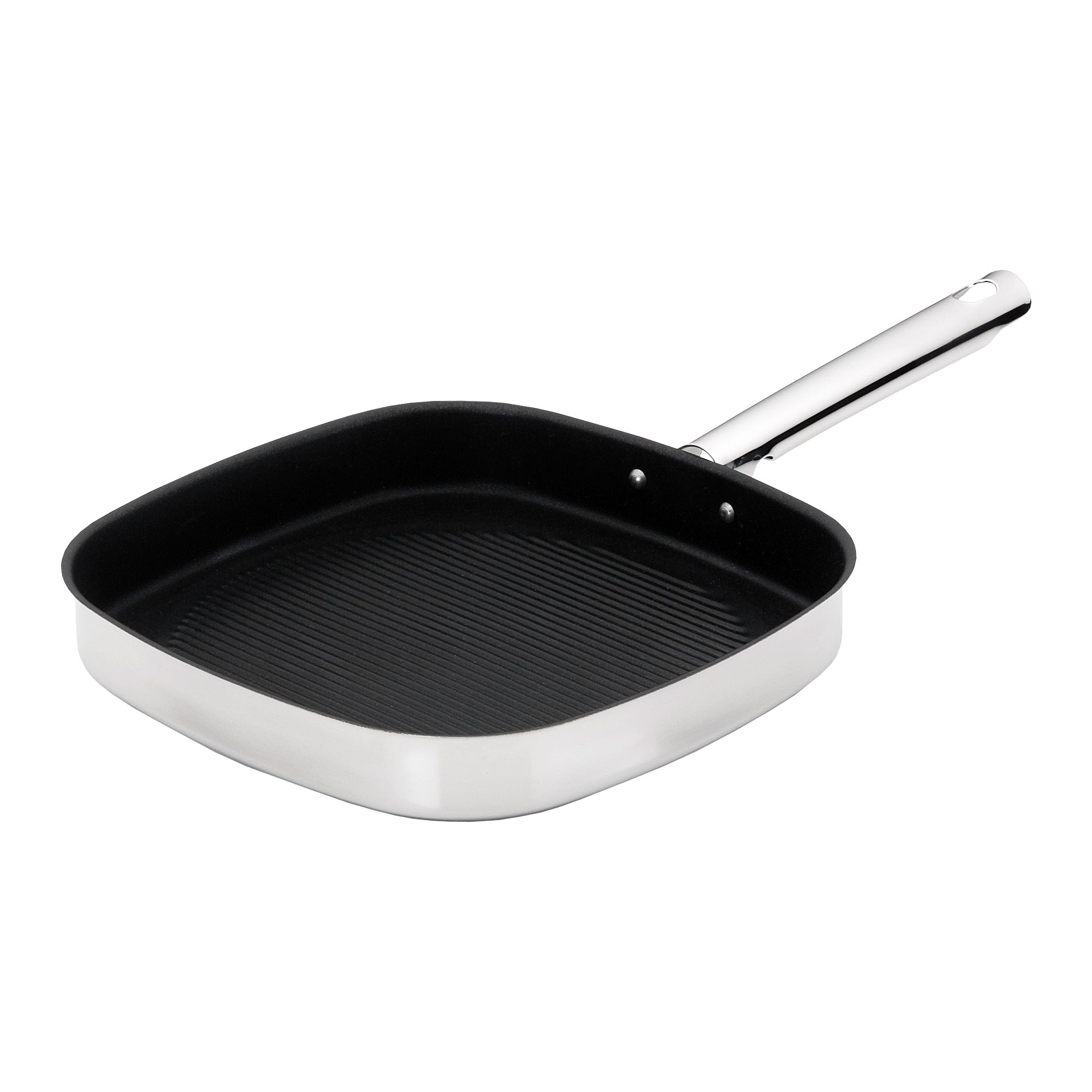 Sartén Grill cuadrado antiadherente de 27 cm y acero inoxidable