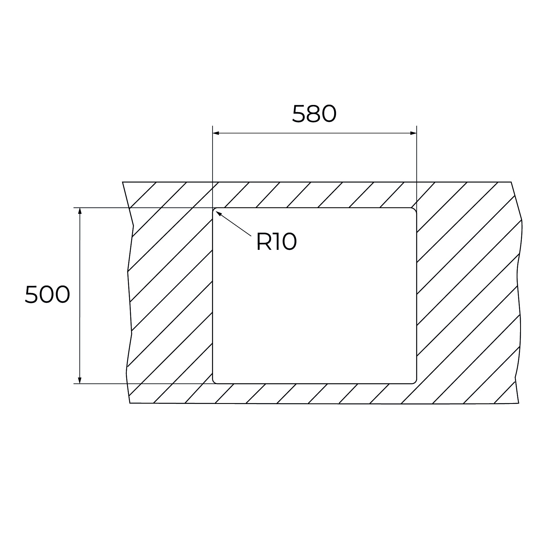 Fregadero encastrado LUXE 1B Stone Grey de 60 cm con cubeta de acero inoxidable (2)