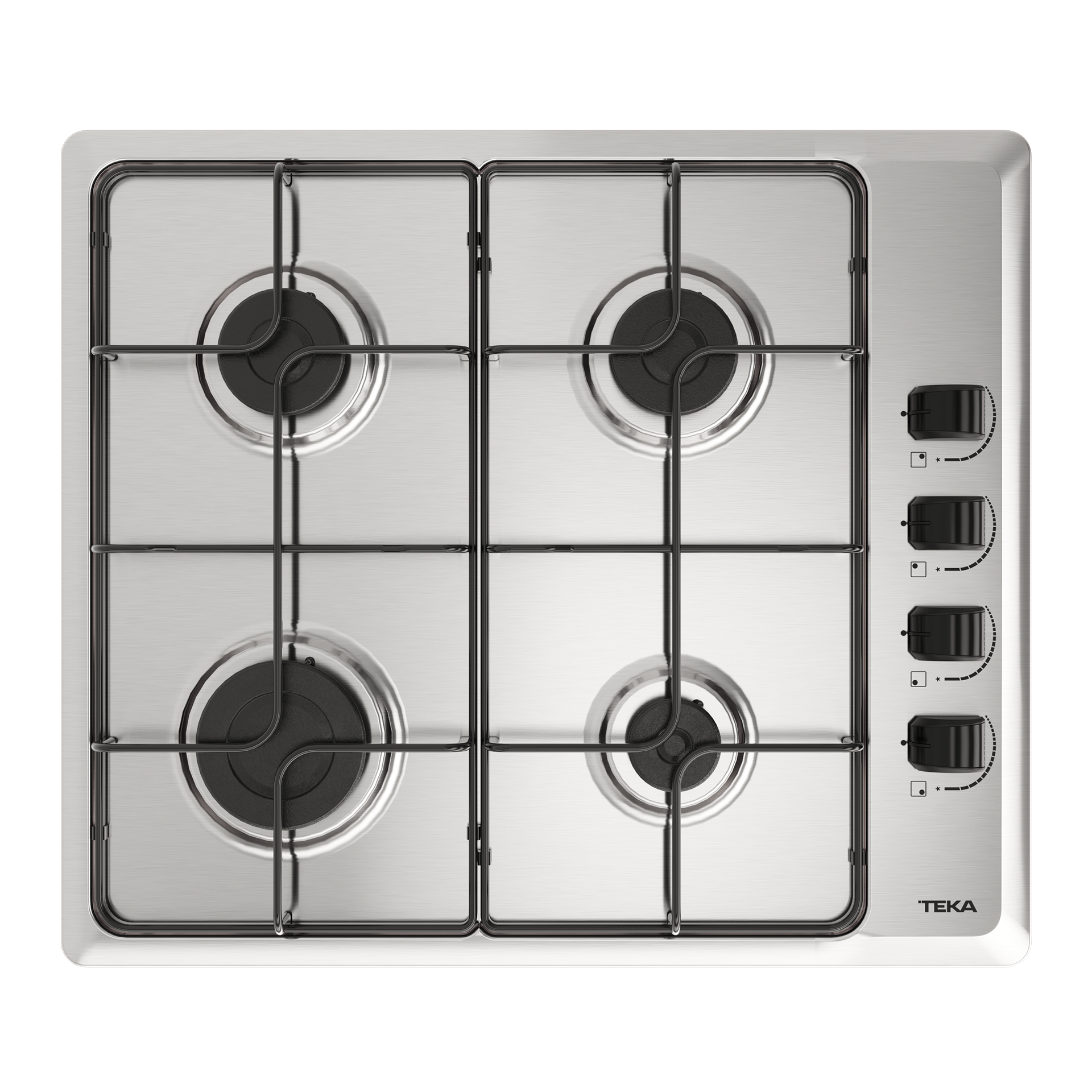 Placa de cocción a gas natural HLX 640 KL con 4 fuegos y mandos de diseño ergonómico (1)