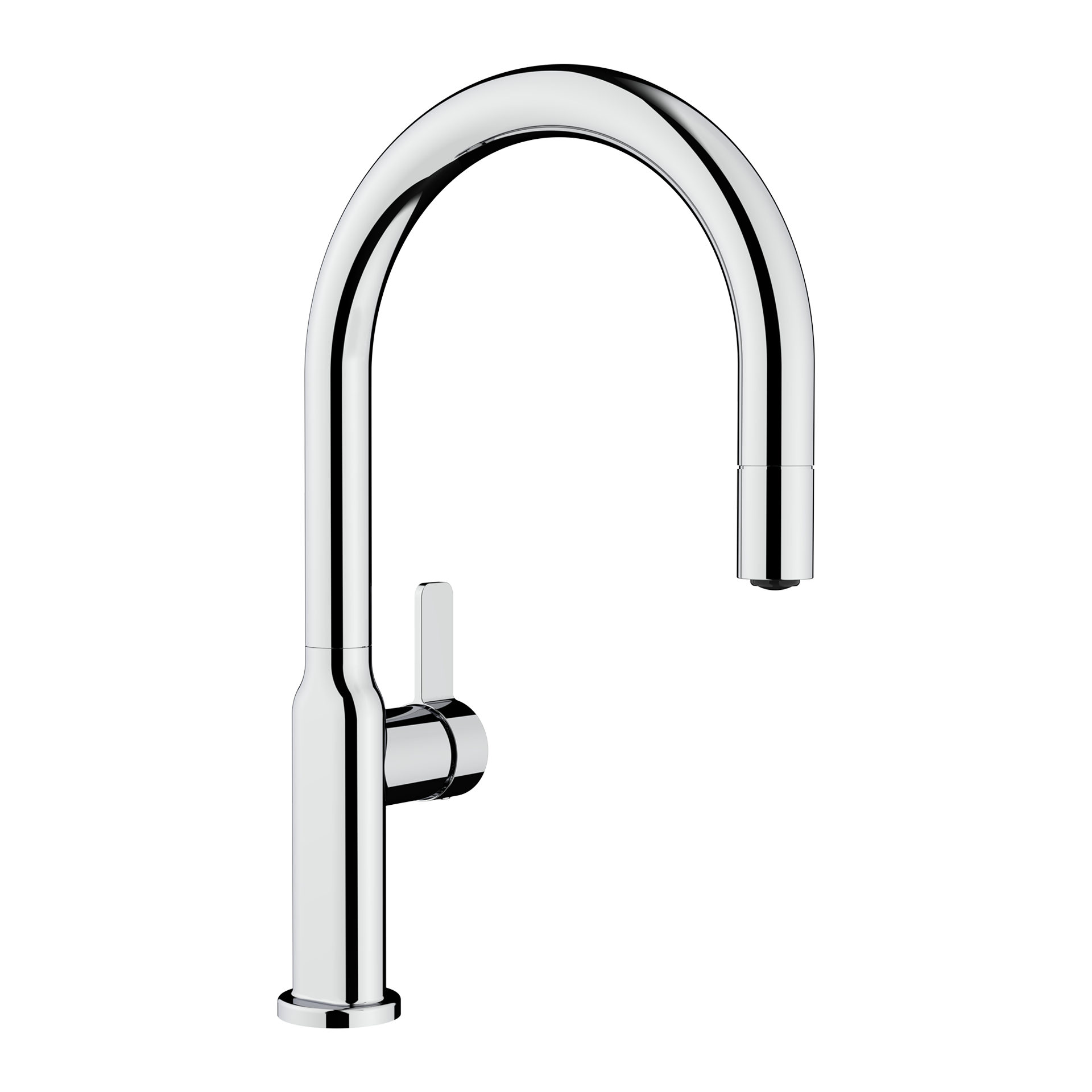 Grifo monomando de cocina OVAL 9381 con maneral extraíble y diseño ovalado en acabado cromado (1)