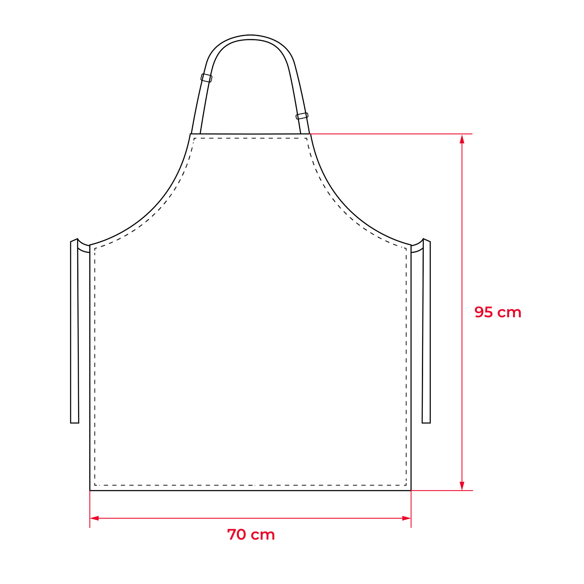 Delantal de cocina con bolsillo frontal y cuello ajustable (2)
