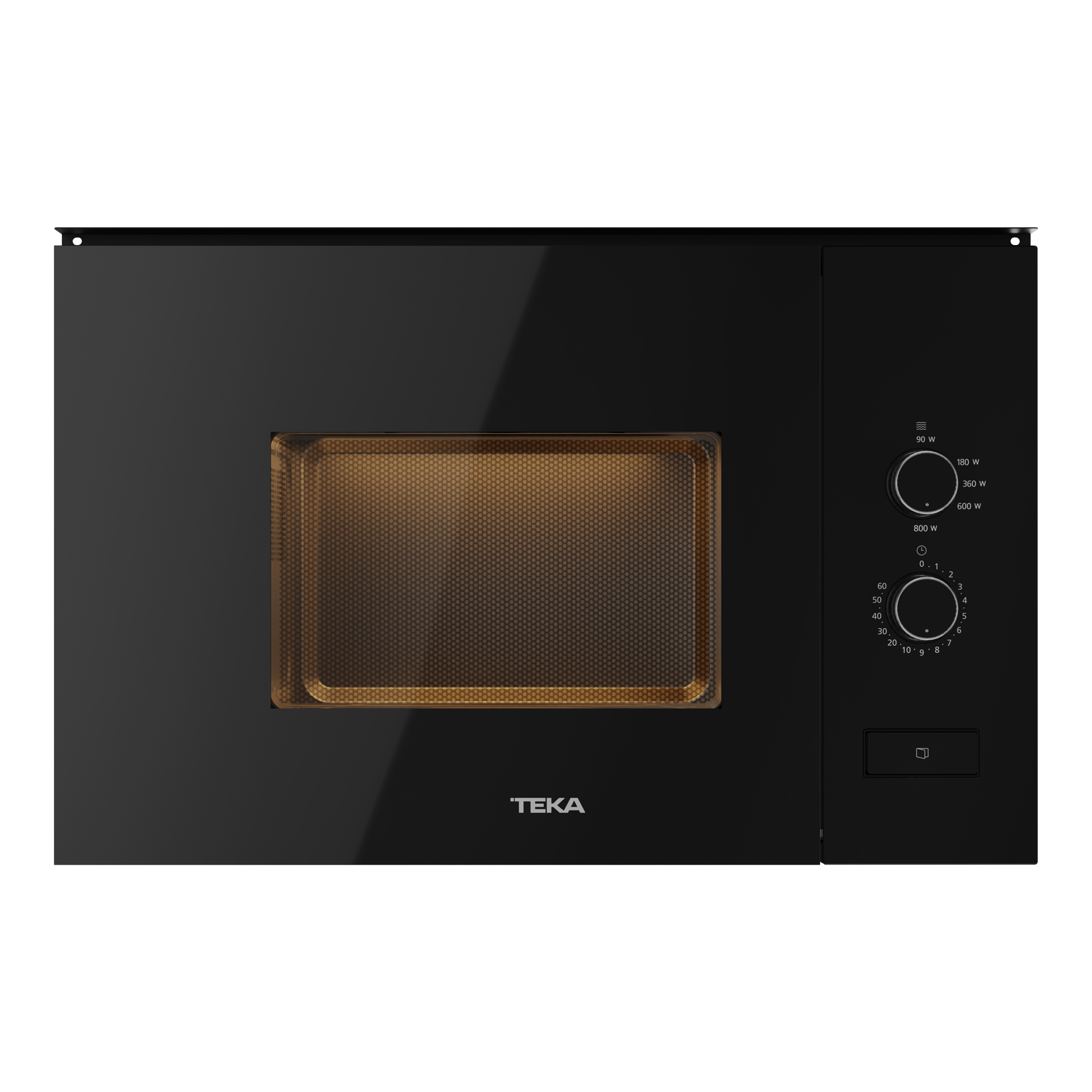 Microondas integrable ML 820 FI en acabado cristal negro con plato giratorio (1)