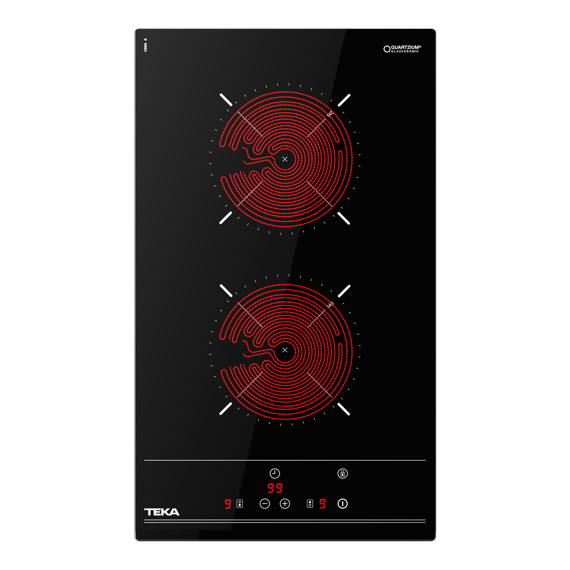 Placa vitrocerámica modular TZC 32000 TTC con potencia nominal máxima de 1.200 W