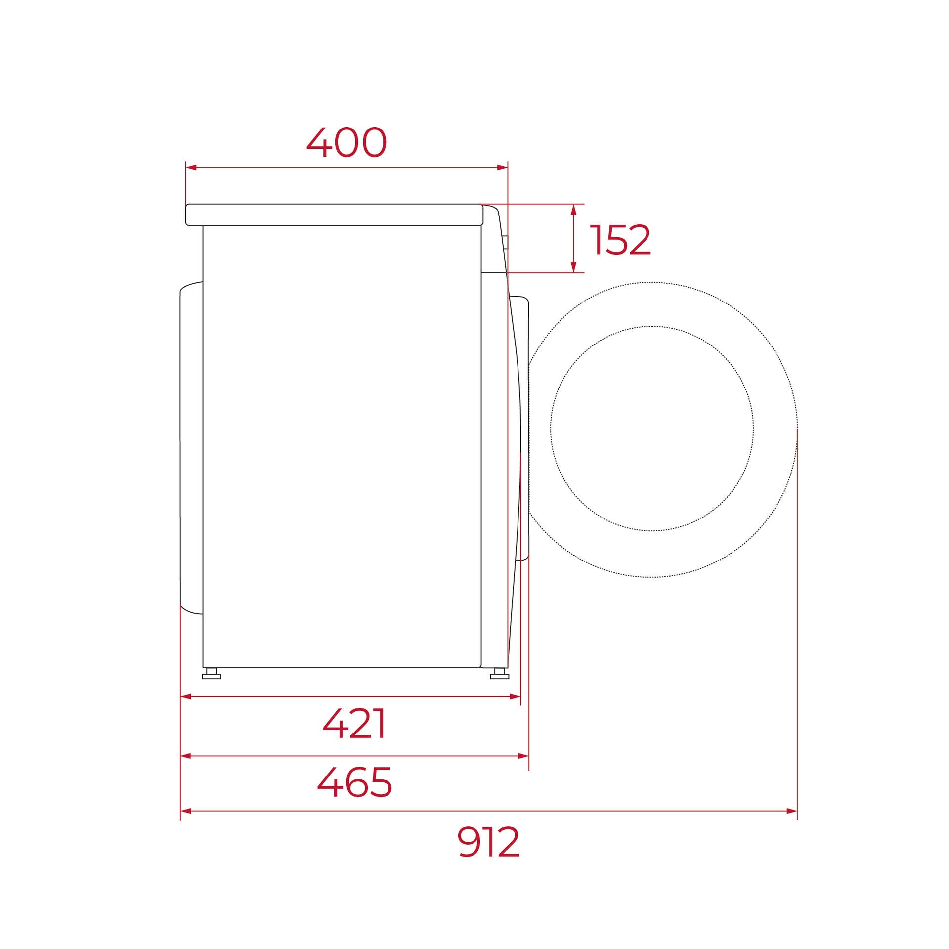Lavadora de libre instalación WMK 40740 con Motor Inverter, 15 programas y capacidad de lavado de 7 kg (3)