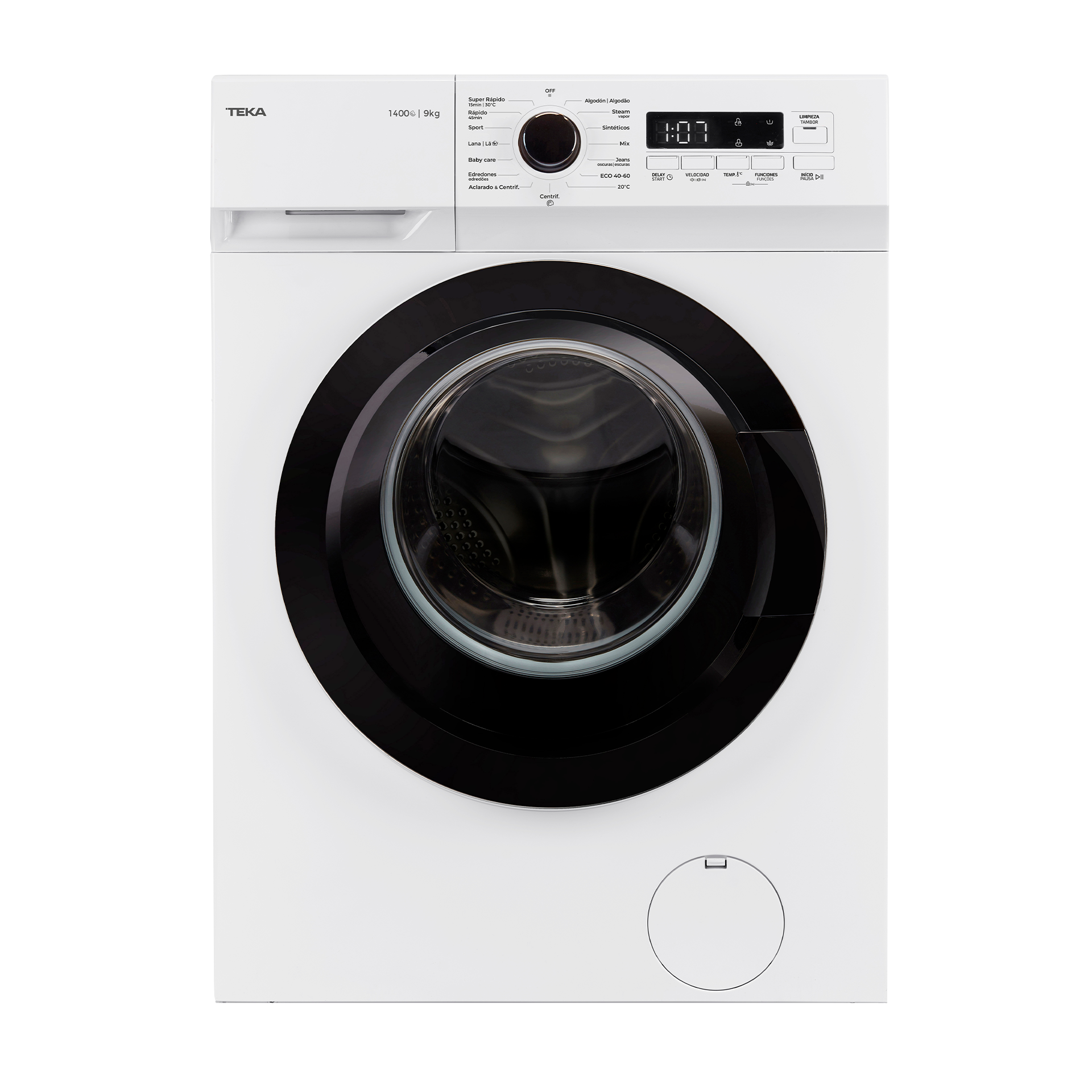 Lavadora de libre instalación WMK 40940 WH con Motor Inverter, 15 programas y capacidad de lavado de 9 kg