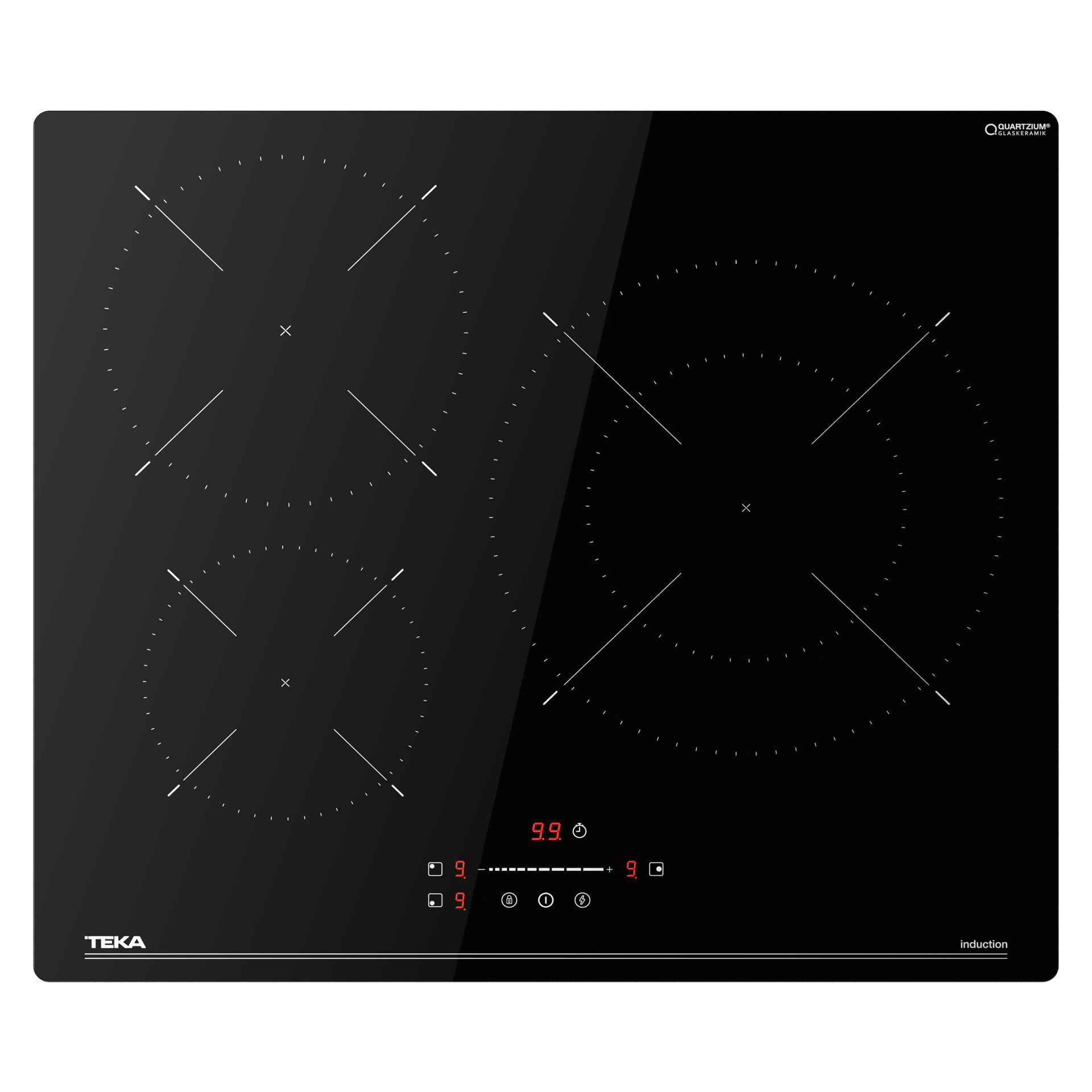 Placa de Inducción IBC 63110 SSM de 60 cm con Touch control MonoSlider y 3 zonas de cocción