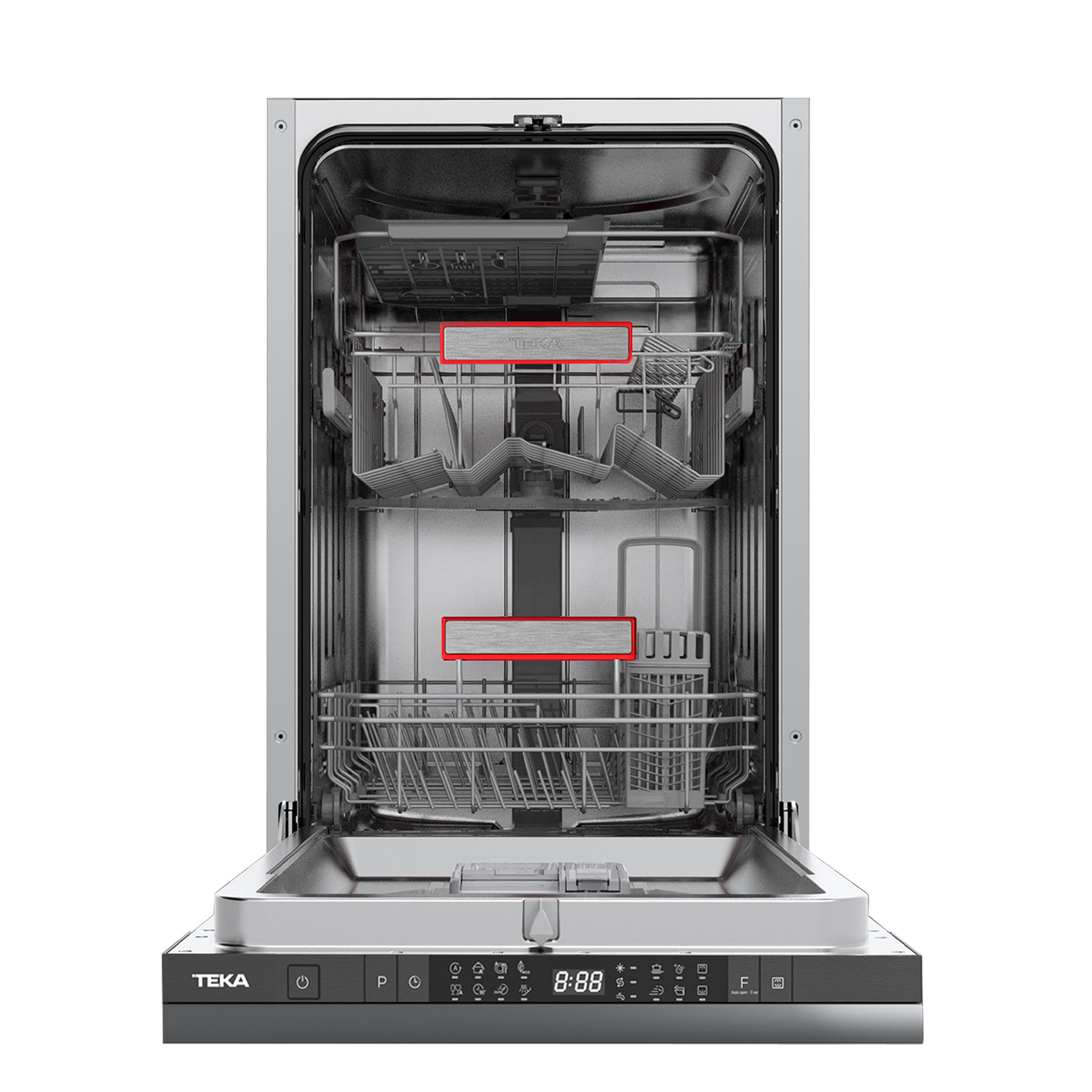 Lavavajillas integrable DFI 44850 con capacidad de 10 cubiertos, puerta deslizante y bandeja deslizante Extra Tray (1)