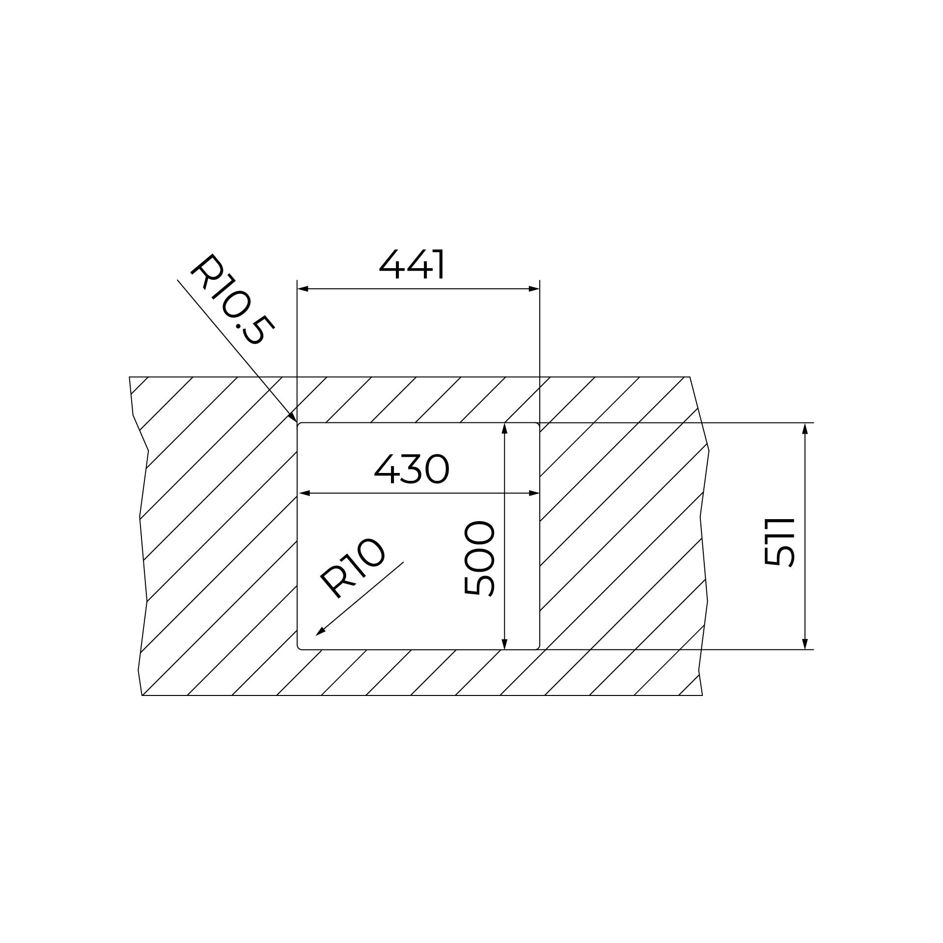 Fregadero ForLine RS15 40.40 de acero inoxidable con una cubeta de 40cm (4)