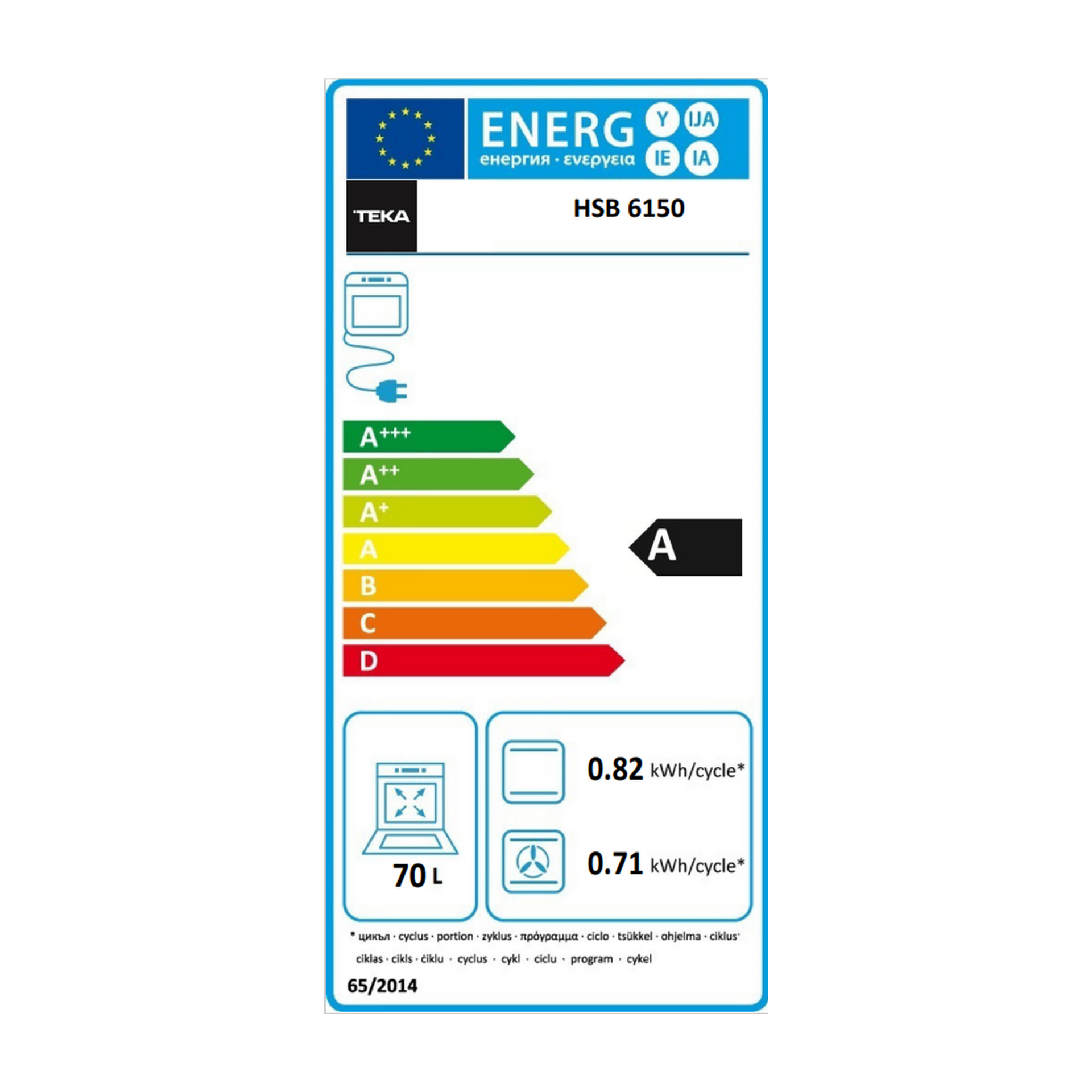Horno Multifunción NEO HSB 6150 con sistema HydroClean ECO y clase A (3)