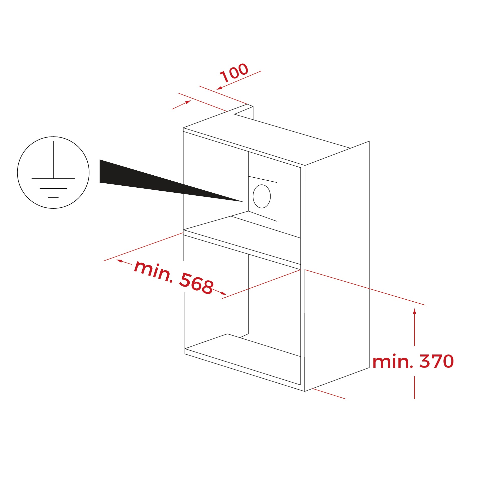 Microondas integrable NEO MS 6220 BI con base cerámica y apertura de puerta a la izquierda (3)