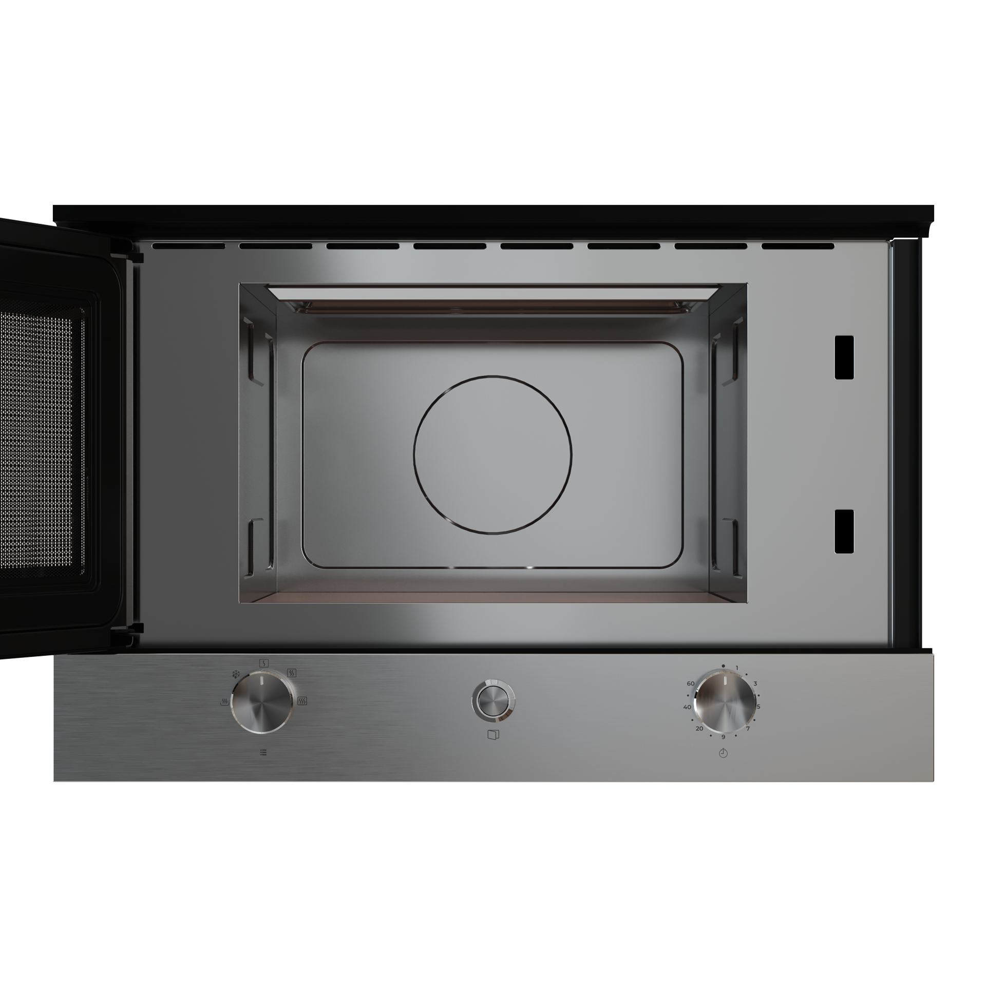 Microondas integrable NEO MS 6220 BI con base cerámica y apertura de puerta a la izquierda (1)