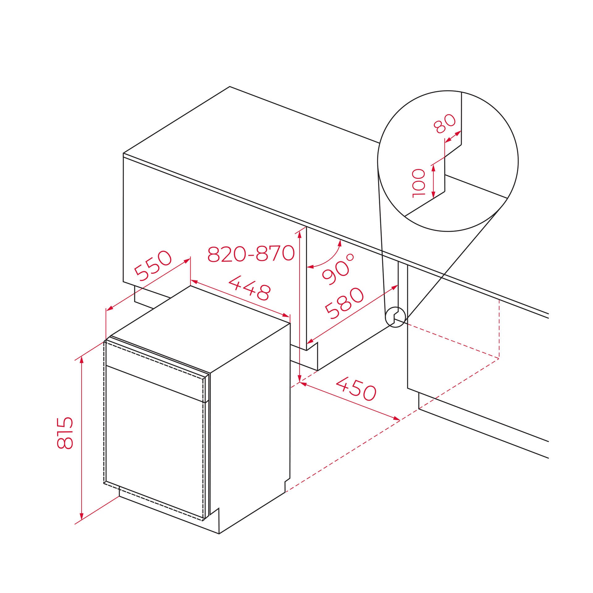 Lavavajillas integrable DFI 74860 de 45 cm para 10 cubiertos con 8 programas de lavado (2)