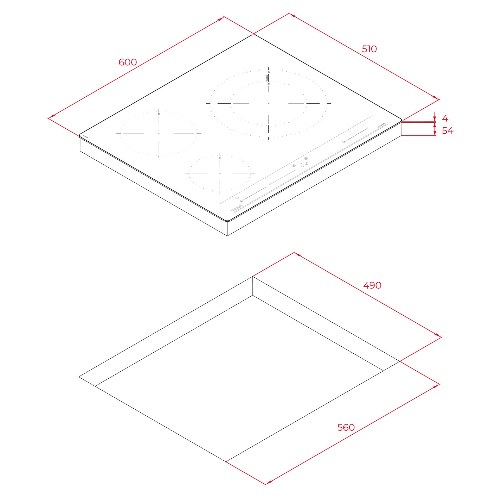 Placa de inducción Multislider IZC 63015 MSS de 60cm con 3 zonas de cocción (2)