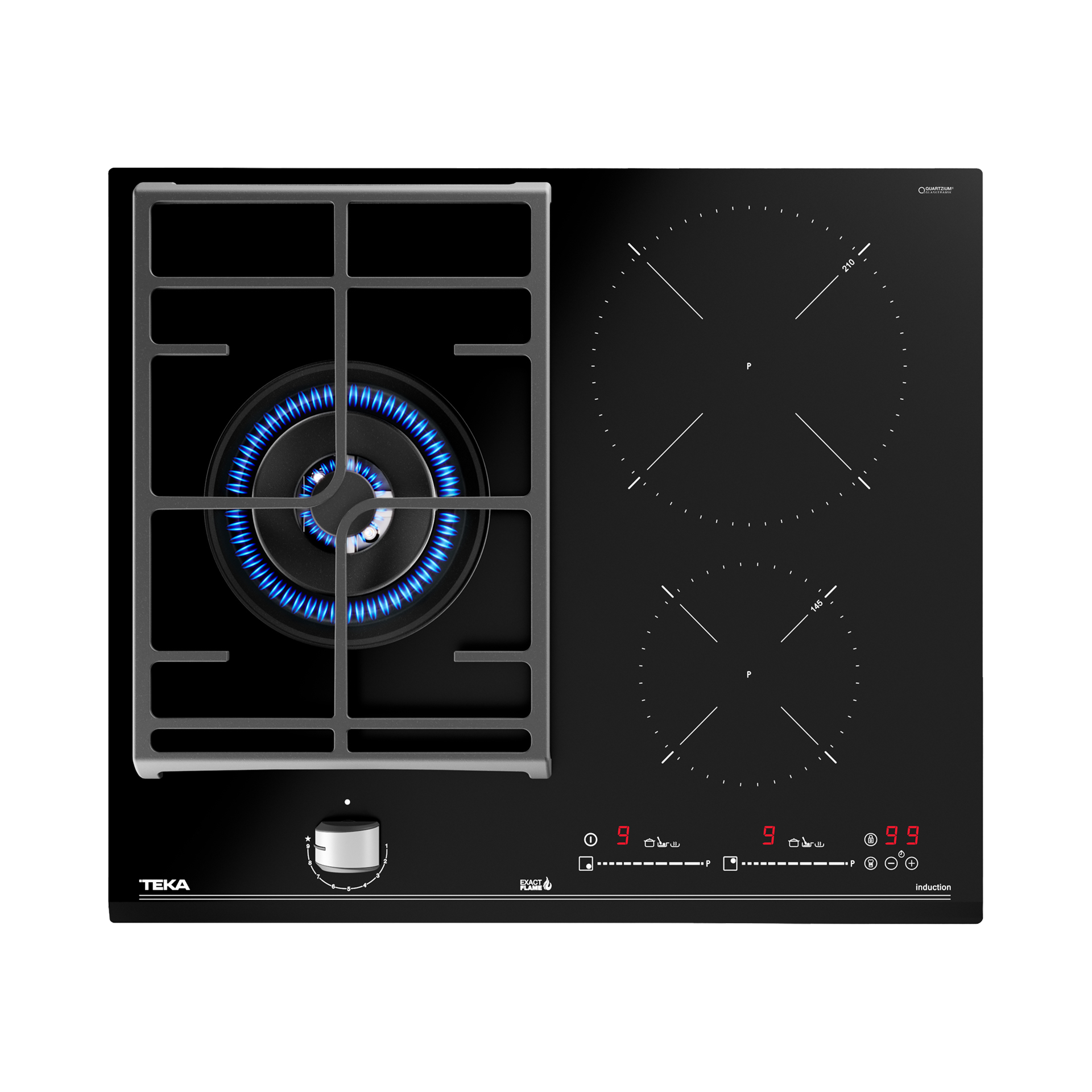 Placa Hybrid JZC 63312 AB de 60cm con funciones directas y 3 zonas