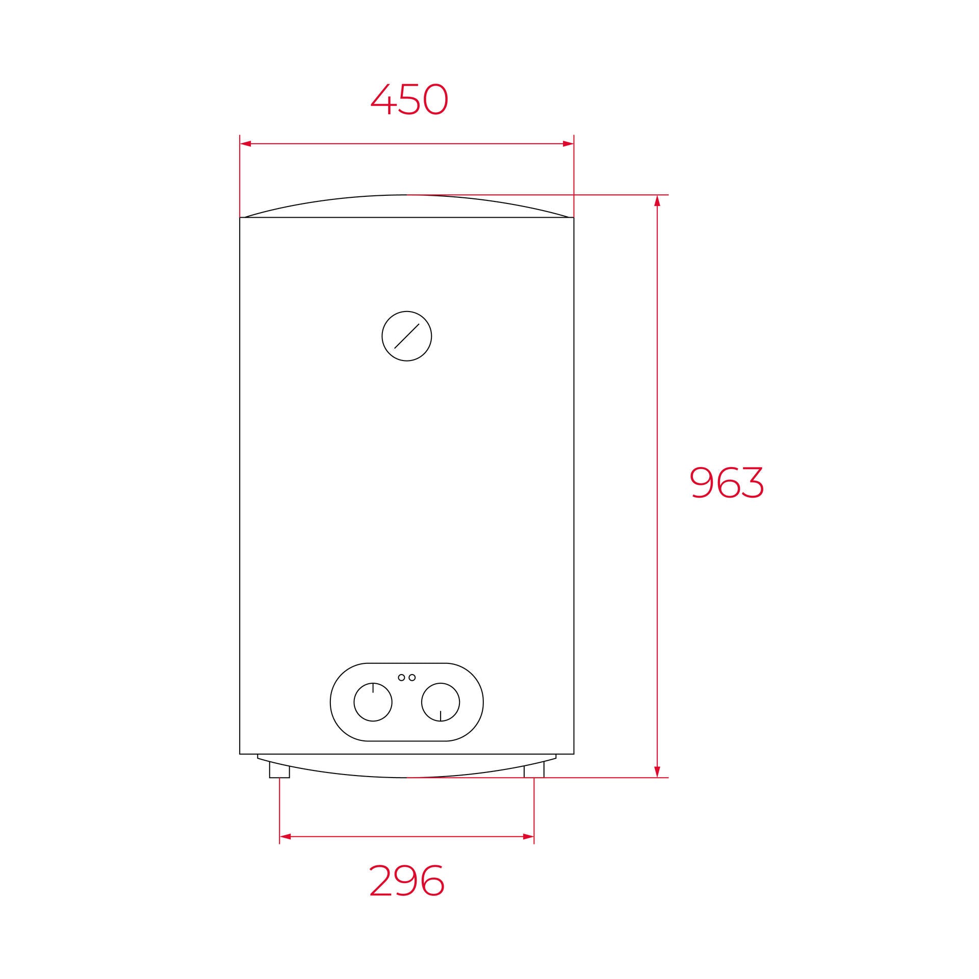 Termo eléctrico EWH 100 DHH de 92 litros con instalación vertical/horizontal (1)