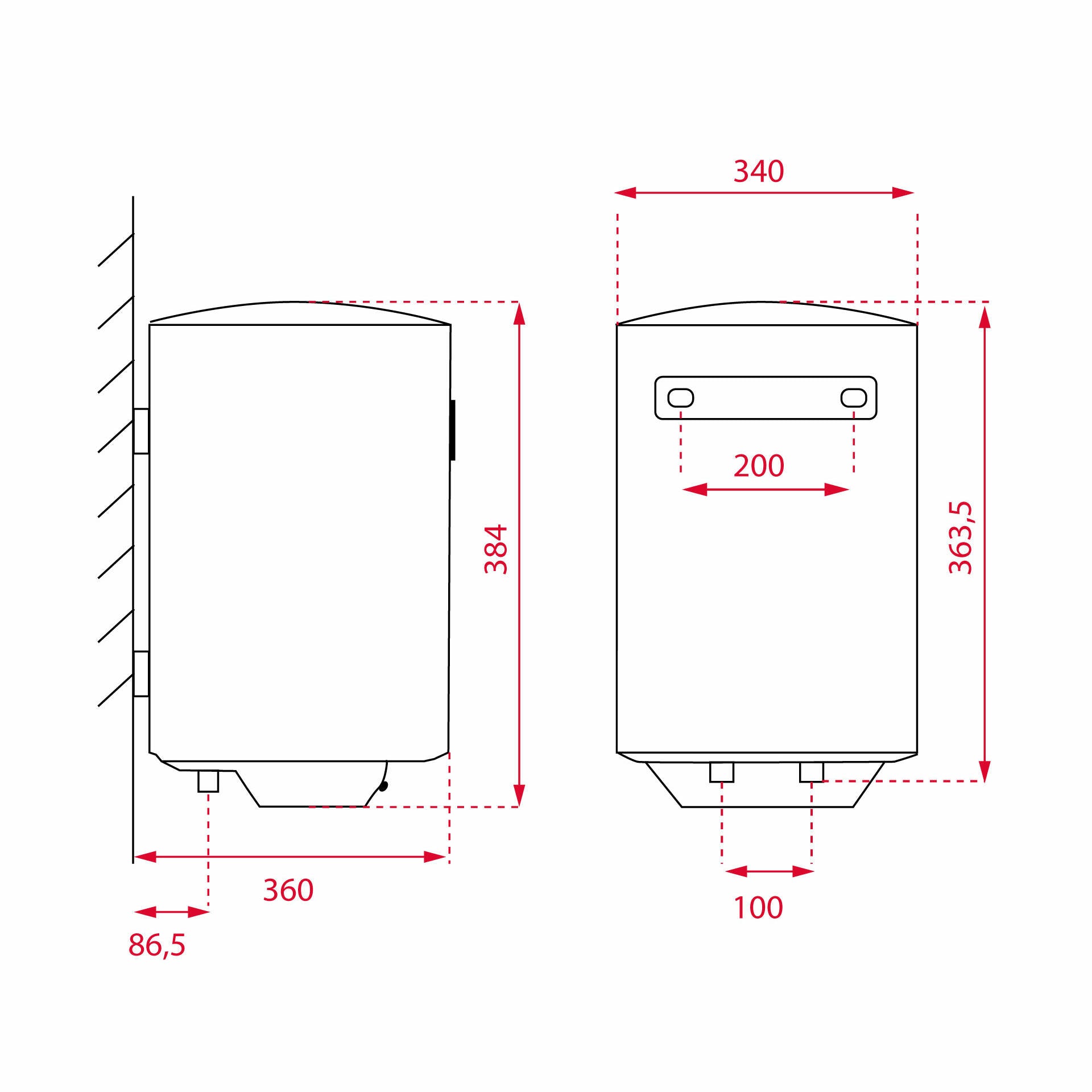 Termo eléctrico vertical SMART EWH 15 VE-D Smart Control de 15 litros con indicador de temperatura LED (2)