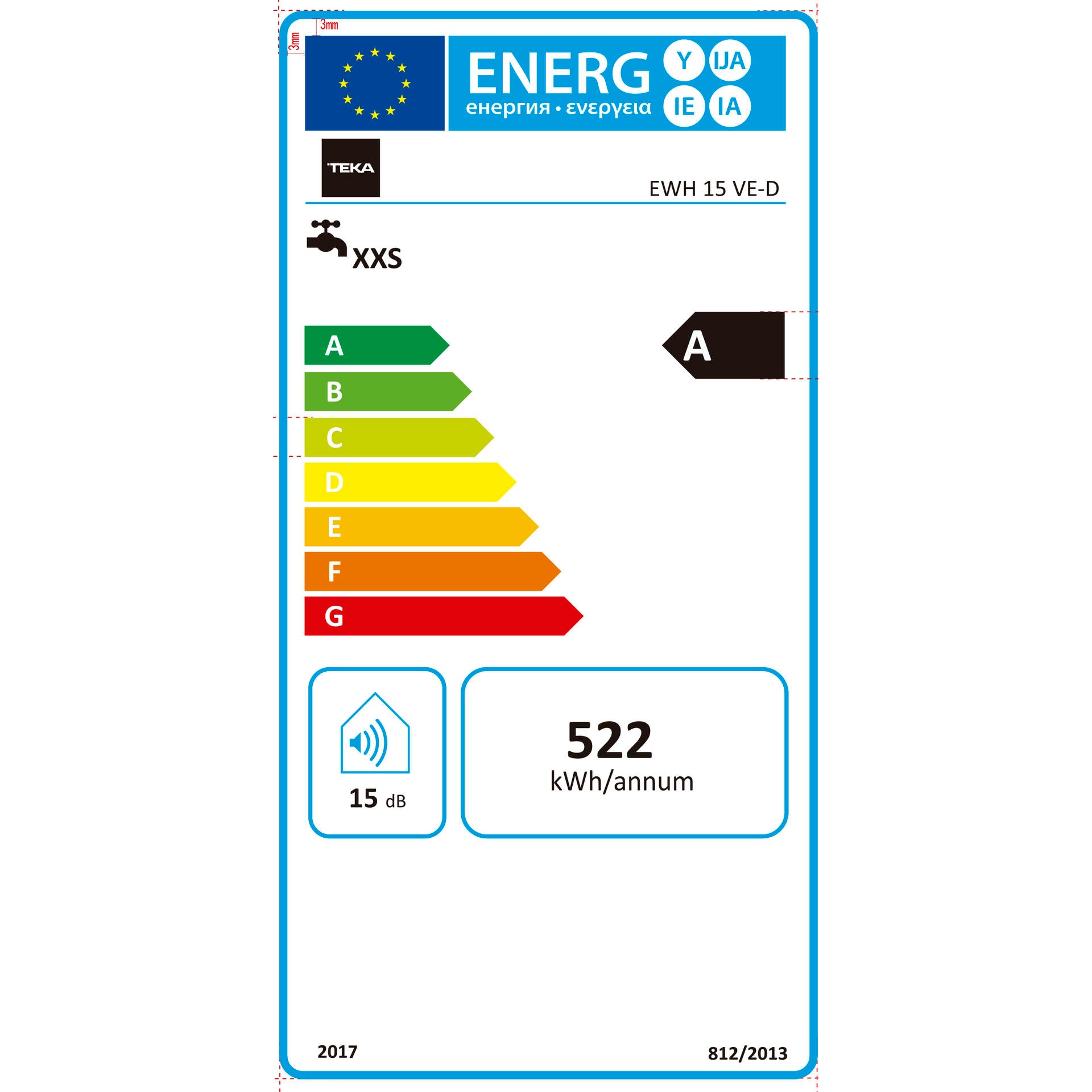 Termo eléctrico vertical SMART EWH 15 VE-D Smart Control de 15 litros con indicador de temperatura LED (3)
