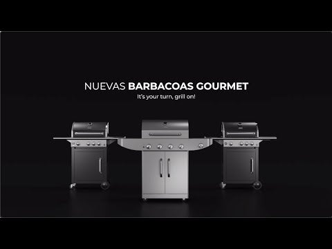 Barbacoa de gas Gourmet BBQ 3100 G con 3 quemadores principales y uno auxiliar en el lateral (5)