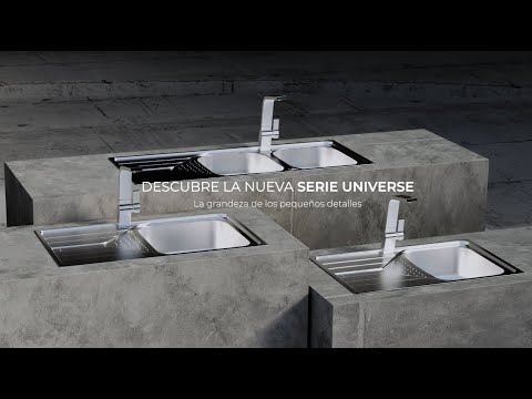 Fregadero reversible encastrado Universe 80 T-XM de acero inoxidable en acabado microtexturado en 80cm (4)