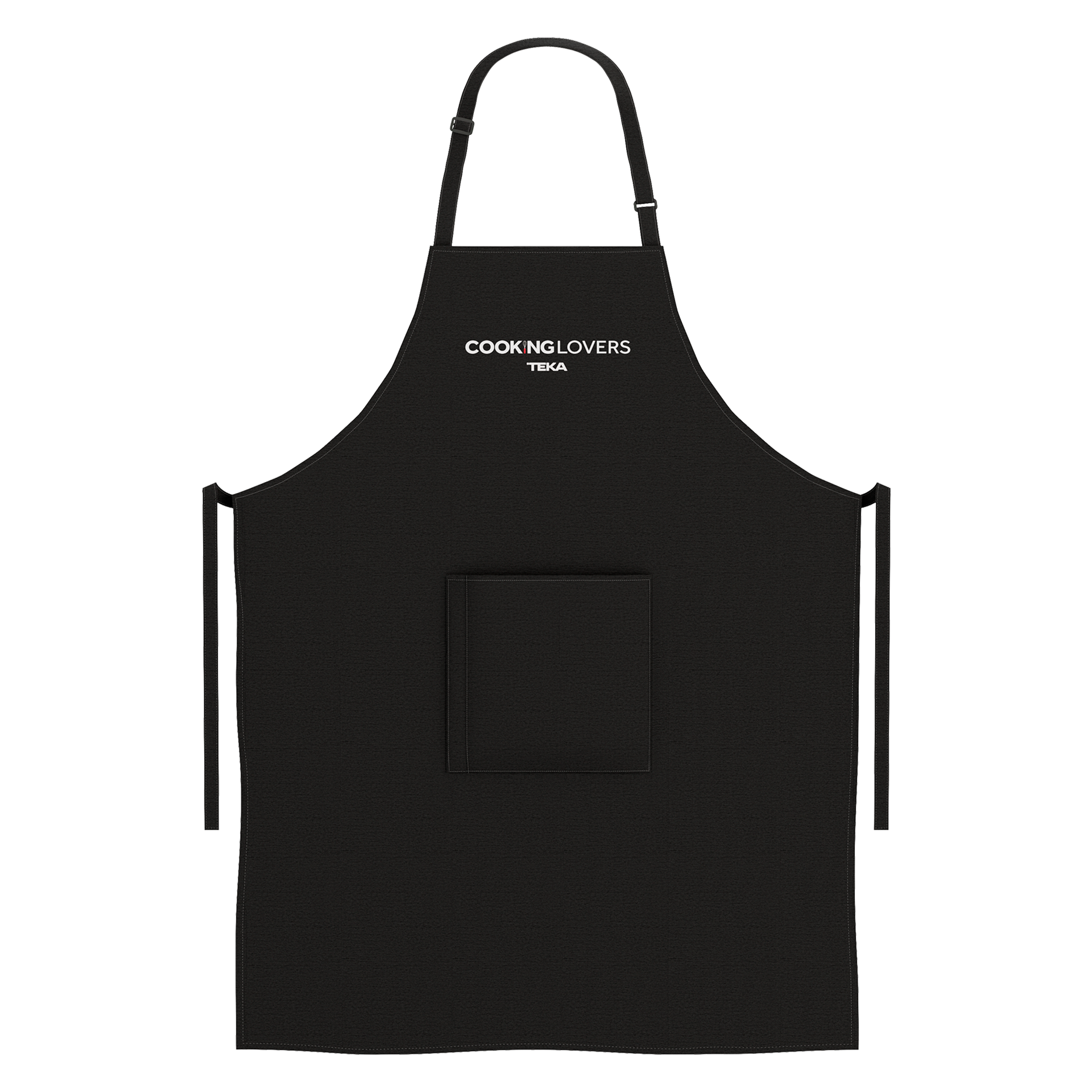 Delantal de cocina con bolsillo frontal y cuello ajustable, diseño Cooking Lovers