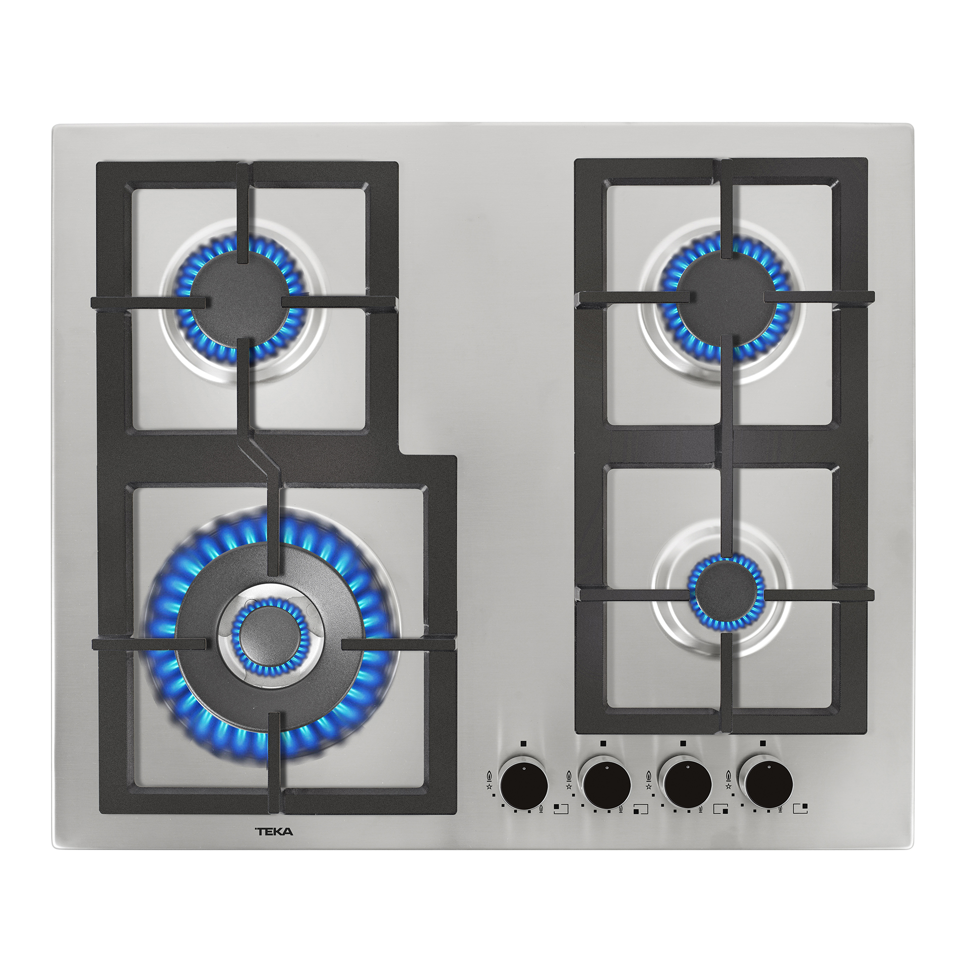 Cocina de gas EFX 60.1 4G AI AL DR de 60 cm con 4 quemadores de alta eficiencia
