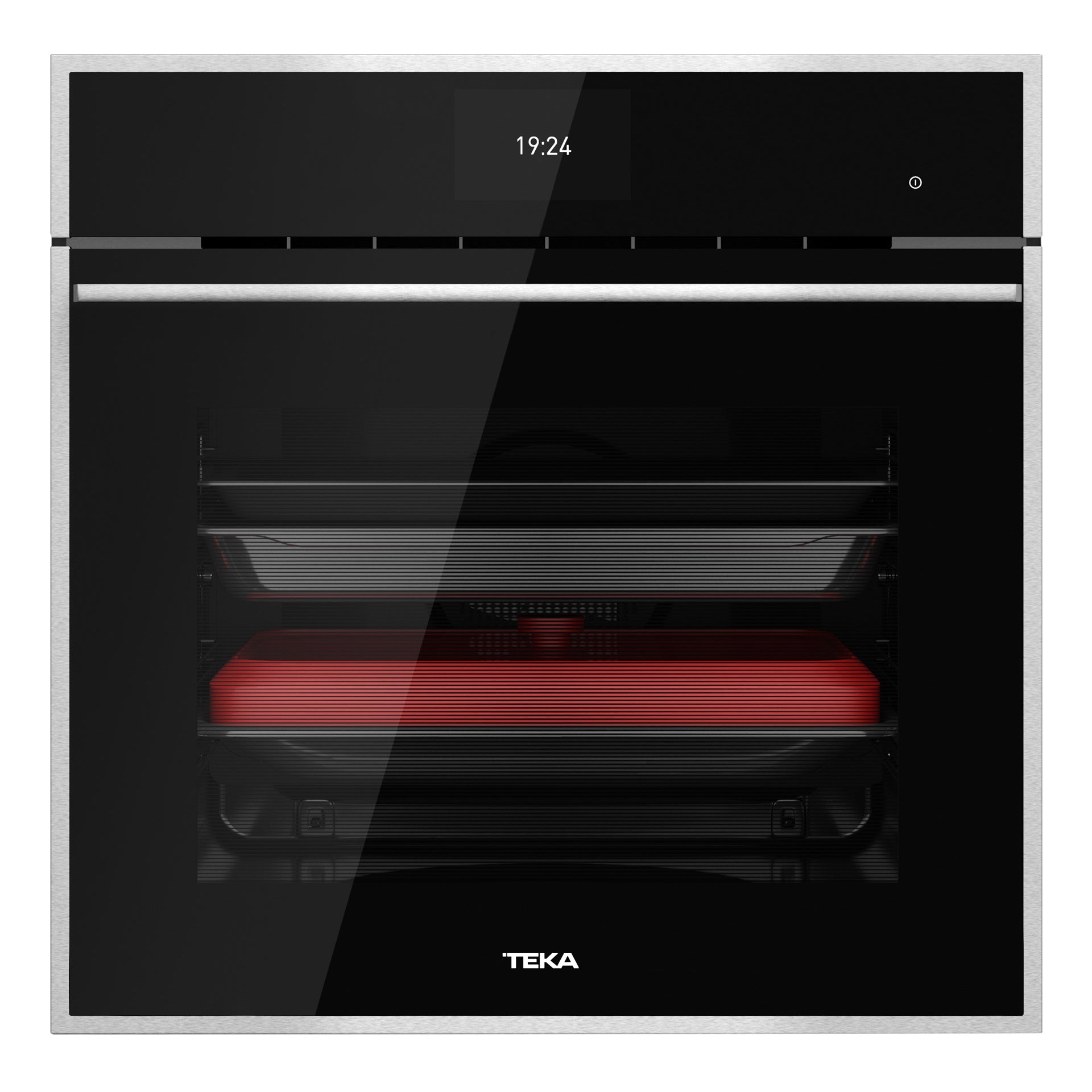 Pack Horno pirolítico multifunción iOven P con pantalla táctil a color + Bandeja SteamBox