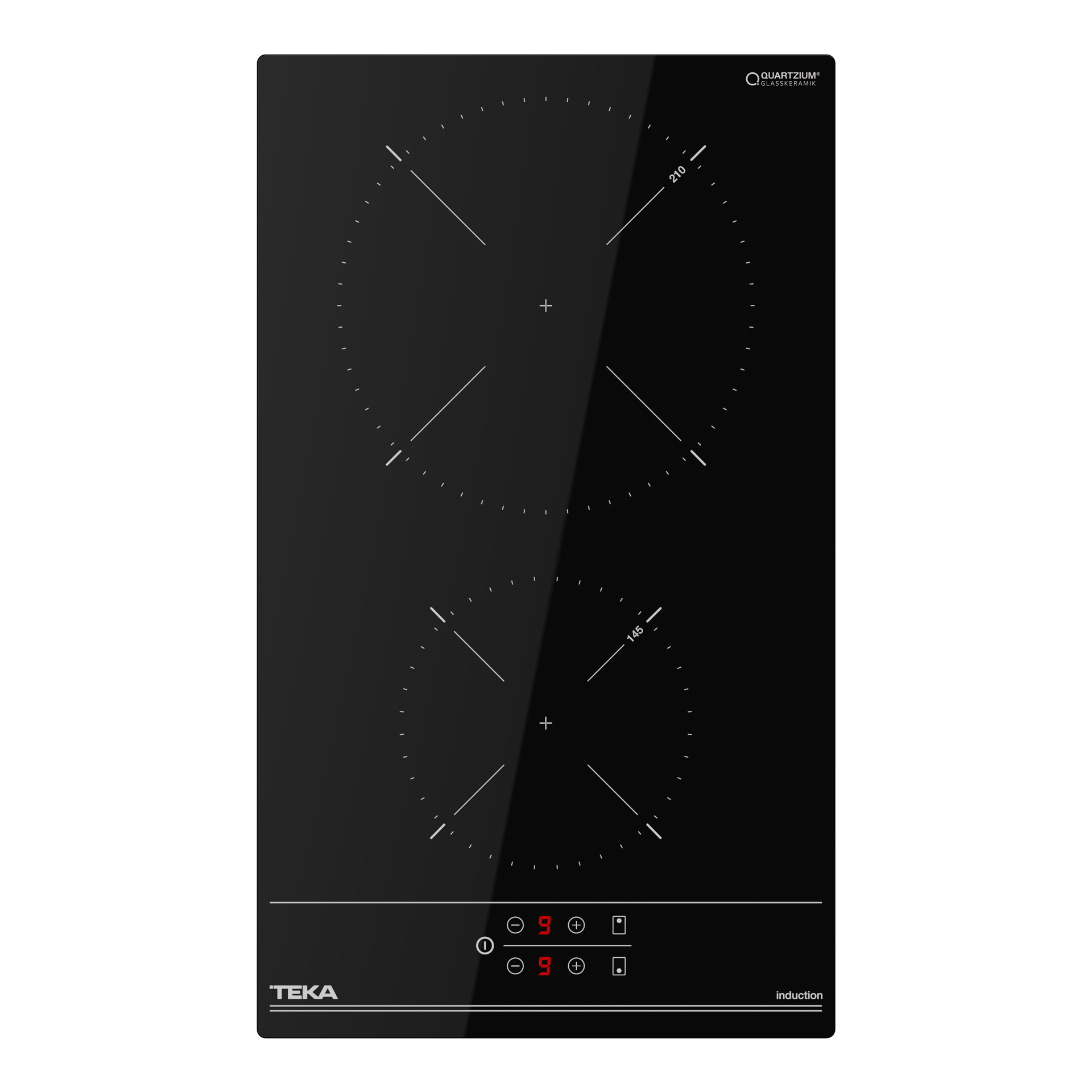 Placa modular de inducción IBC 32000 TTC de 30 cm con 2 zonas de cocinado