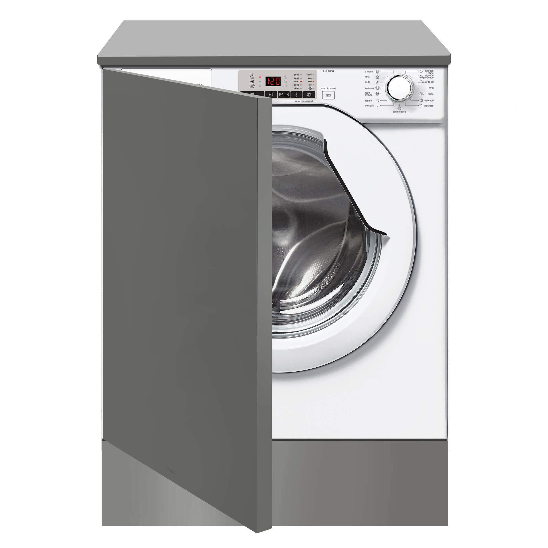 Lavadora de integración LI5 1080 EUI con 15 programas de lavado